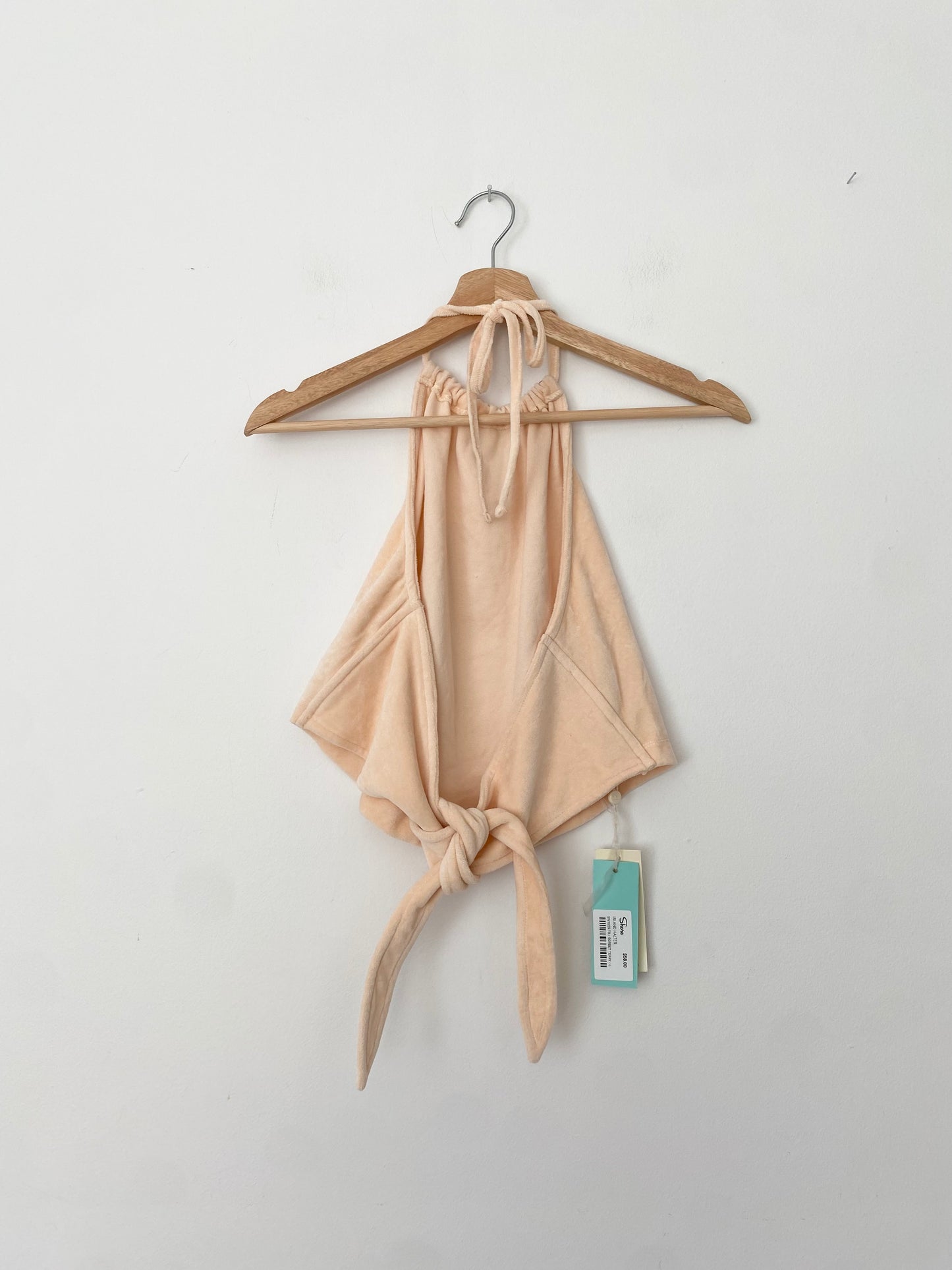 SHORE Island halter top in sorbet terry L/XL