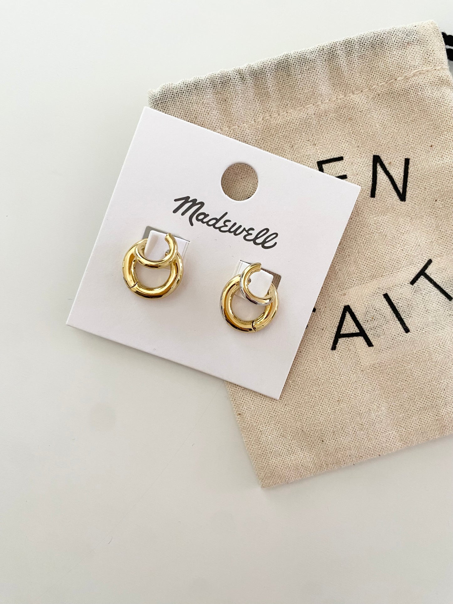 Madewell double huggie hoop earrings