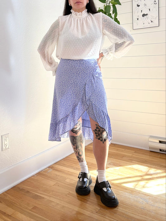 Claudie Pierlot victorian collar sheer blouse Medium