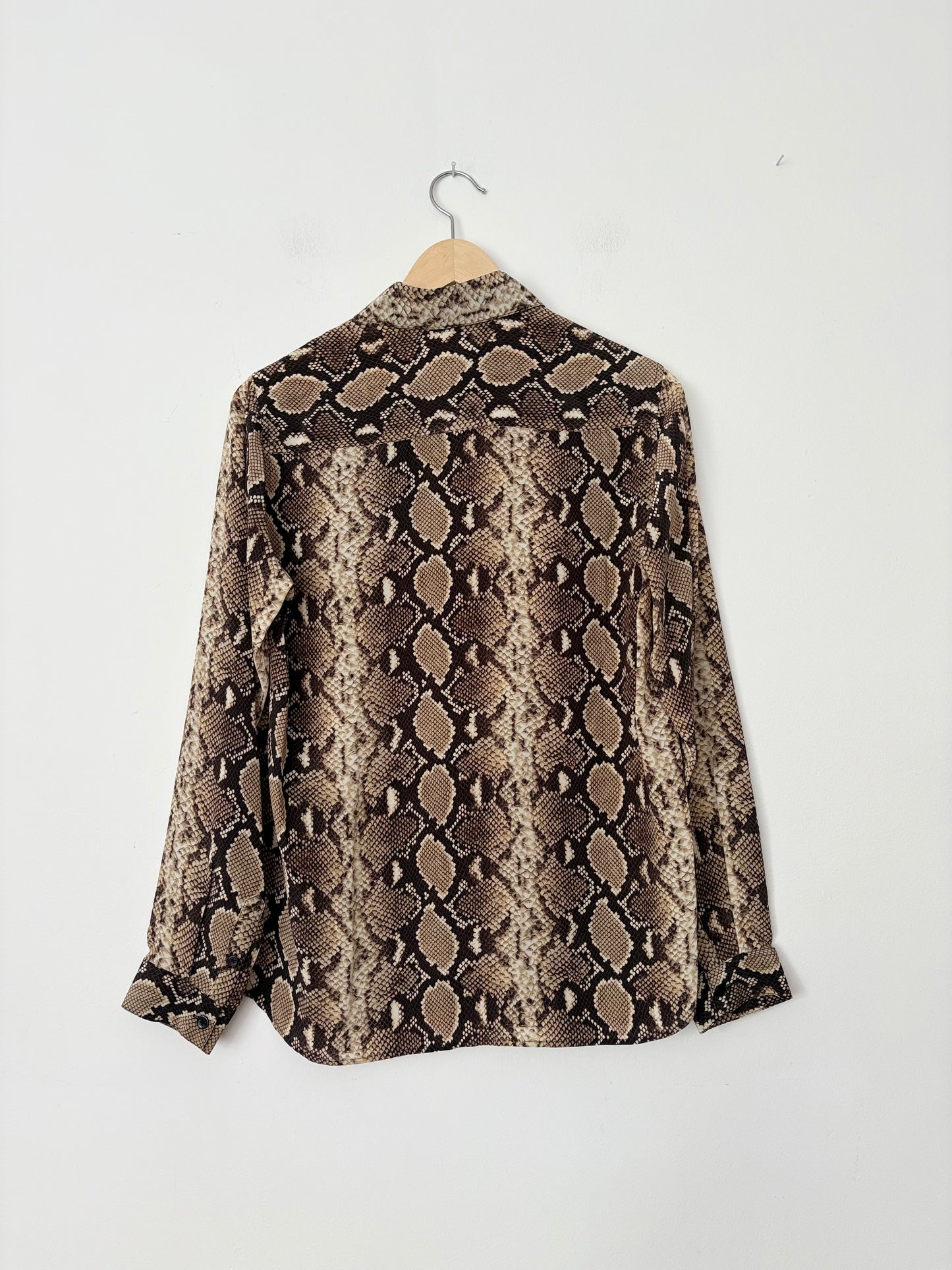 The kooples silk python button up shirt S/M