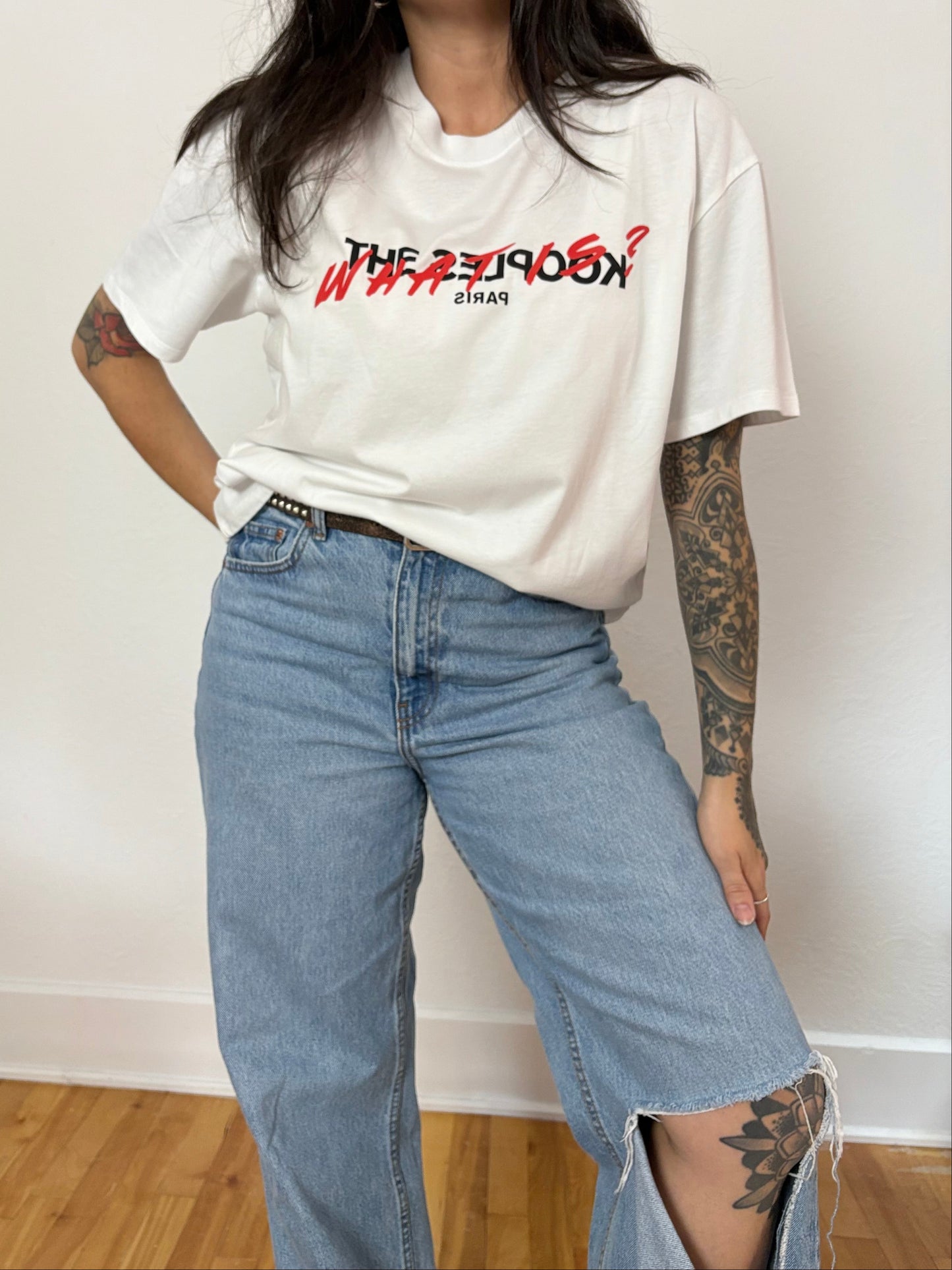 The kooples 'what is' logo printed tee M/L