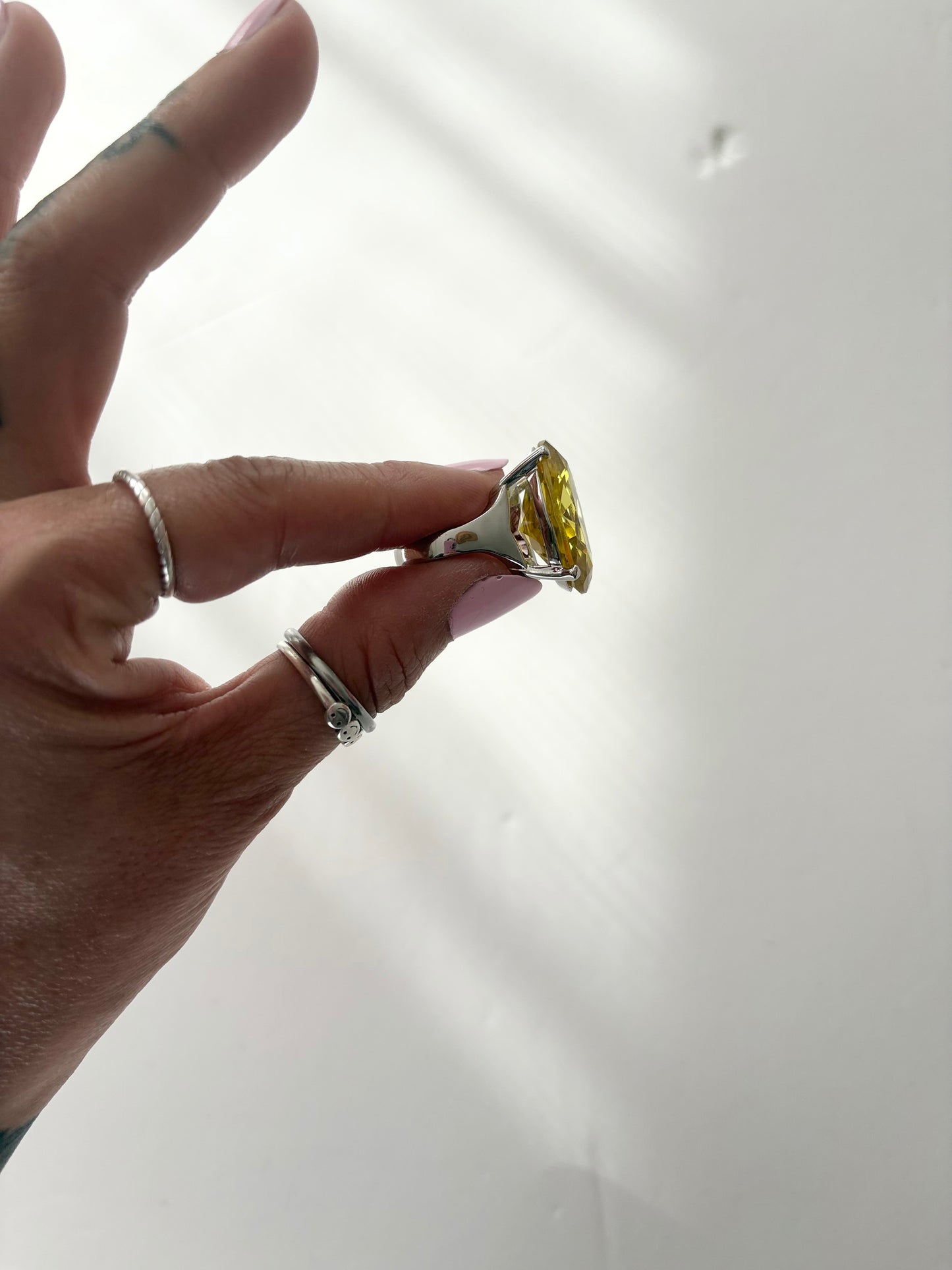 Noir NYC giant gemstone ring