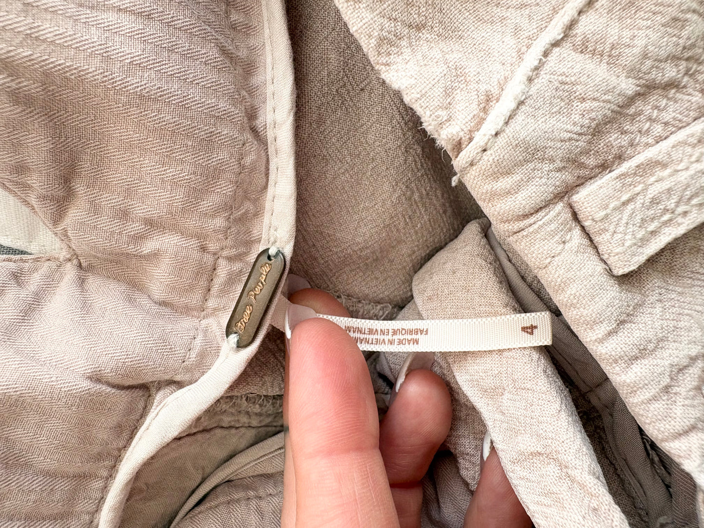Pantalon plissé en lin mélangé Calla Free People Petite taille
