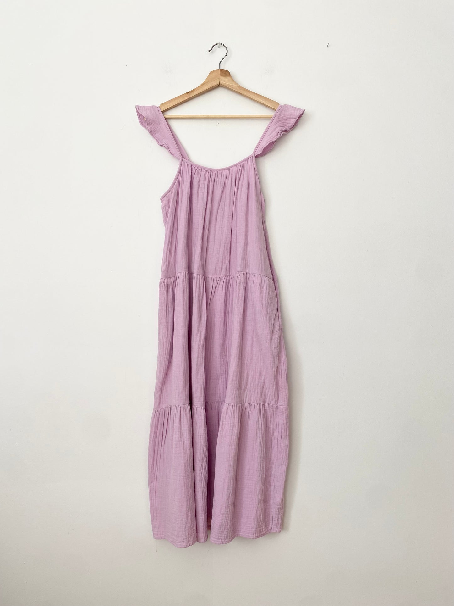 Robe longue en gaze à bretelles volantées J.crew Medium
