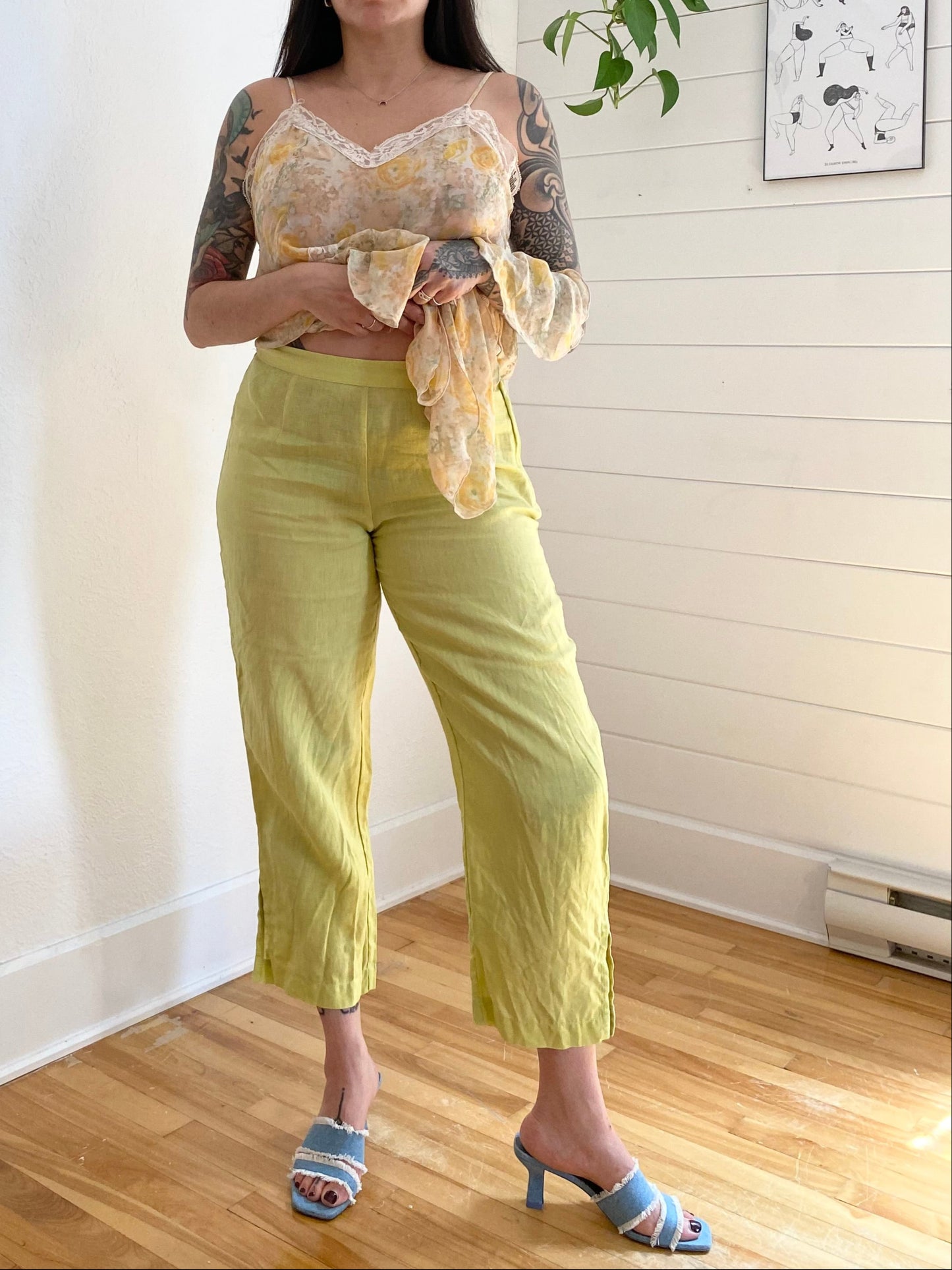 Pantalon court en lin Animale Medium