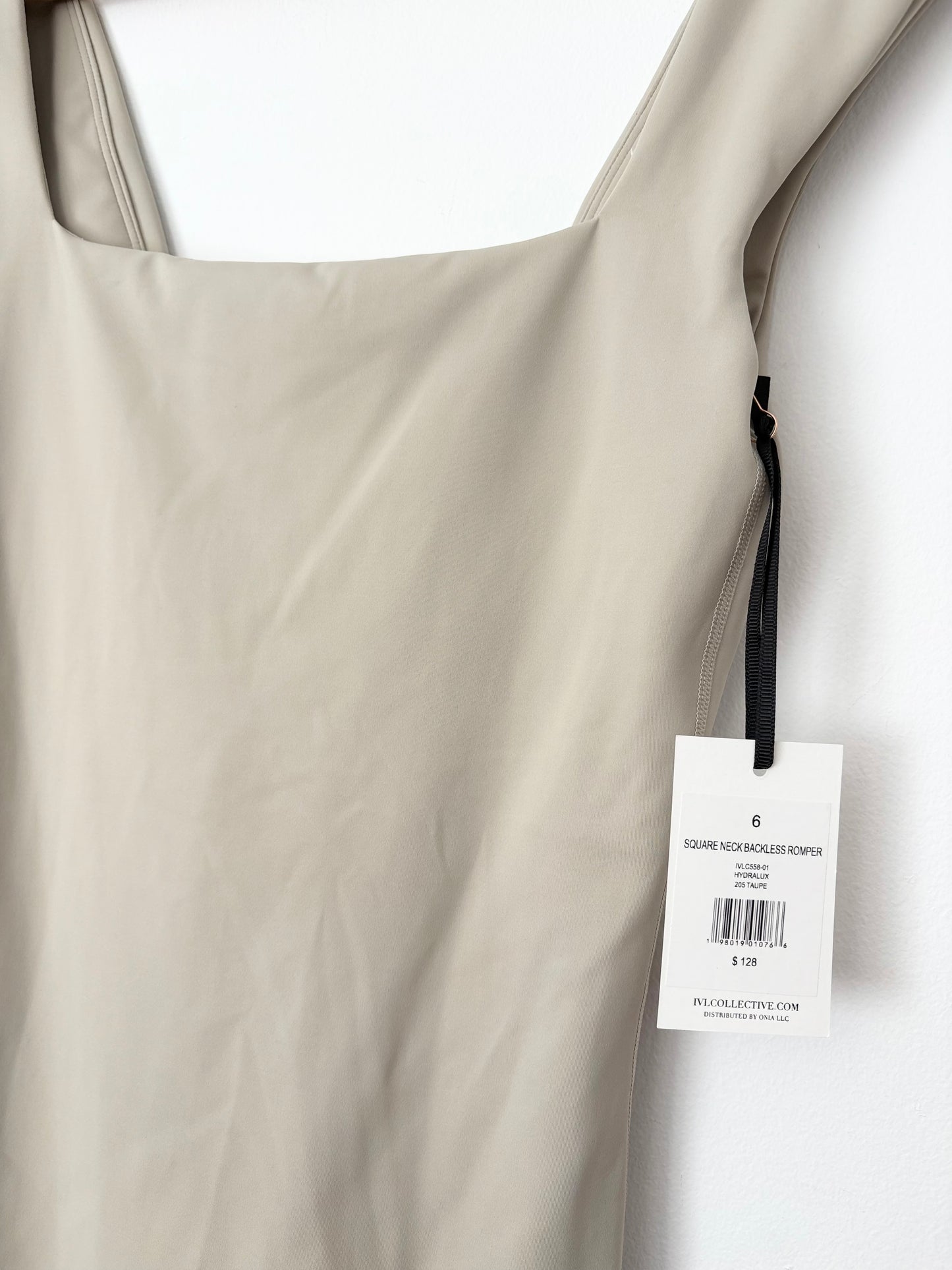 IVL Collective square neck backless romper Medium