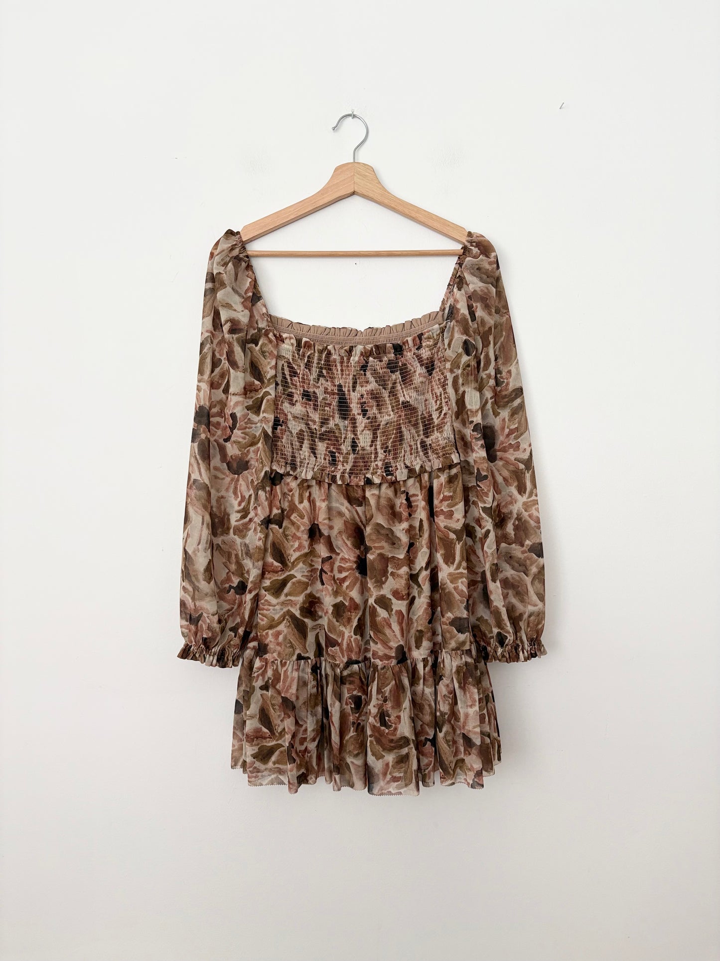 Robe smockée tournesol Wilfred Tempest, taille S/M