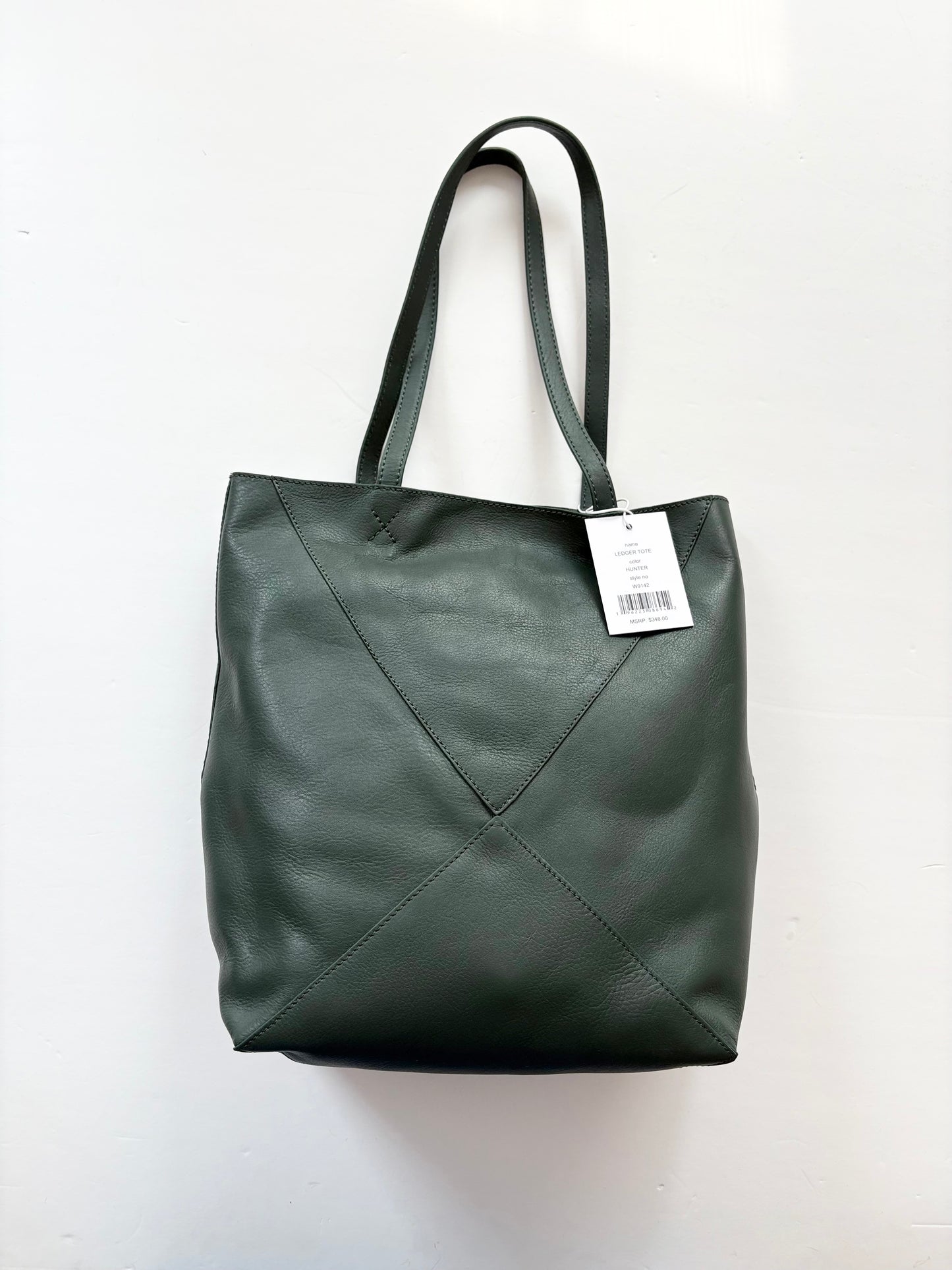 Walter Baker leather ledger tote bag