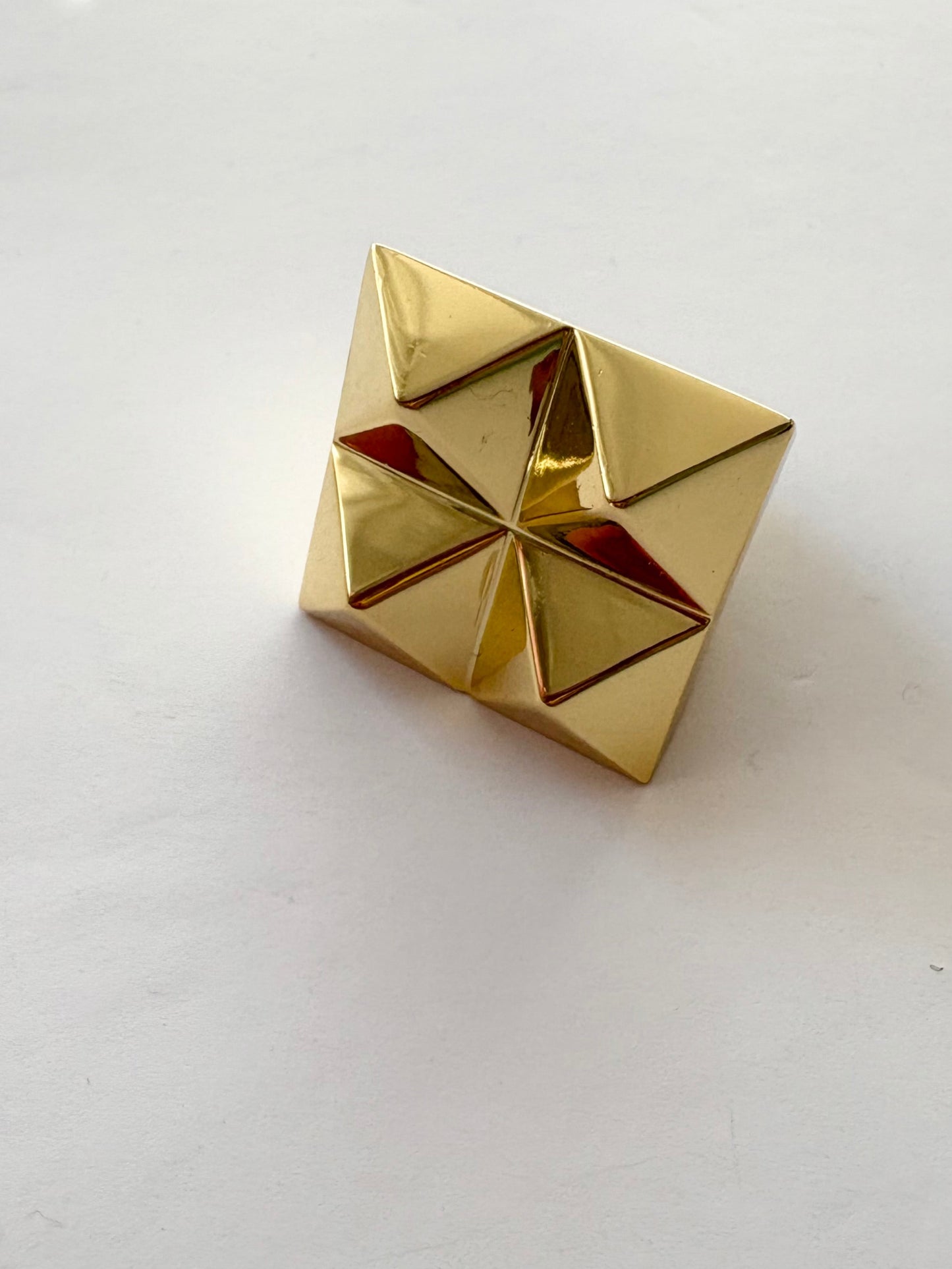 Noir NYC four stud pyramid ring