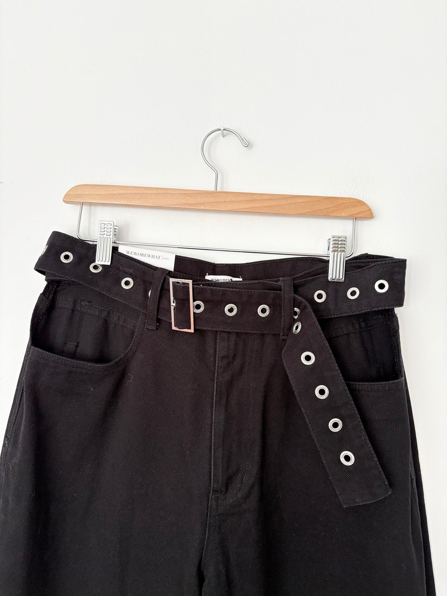 Weworewhat high rise cut out denim W27/28
