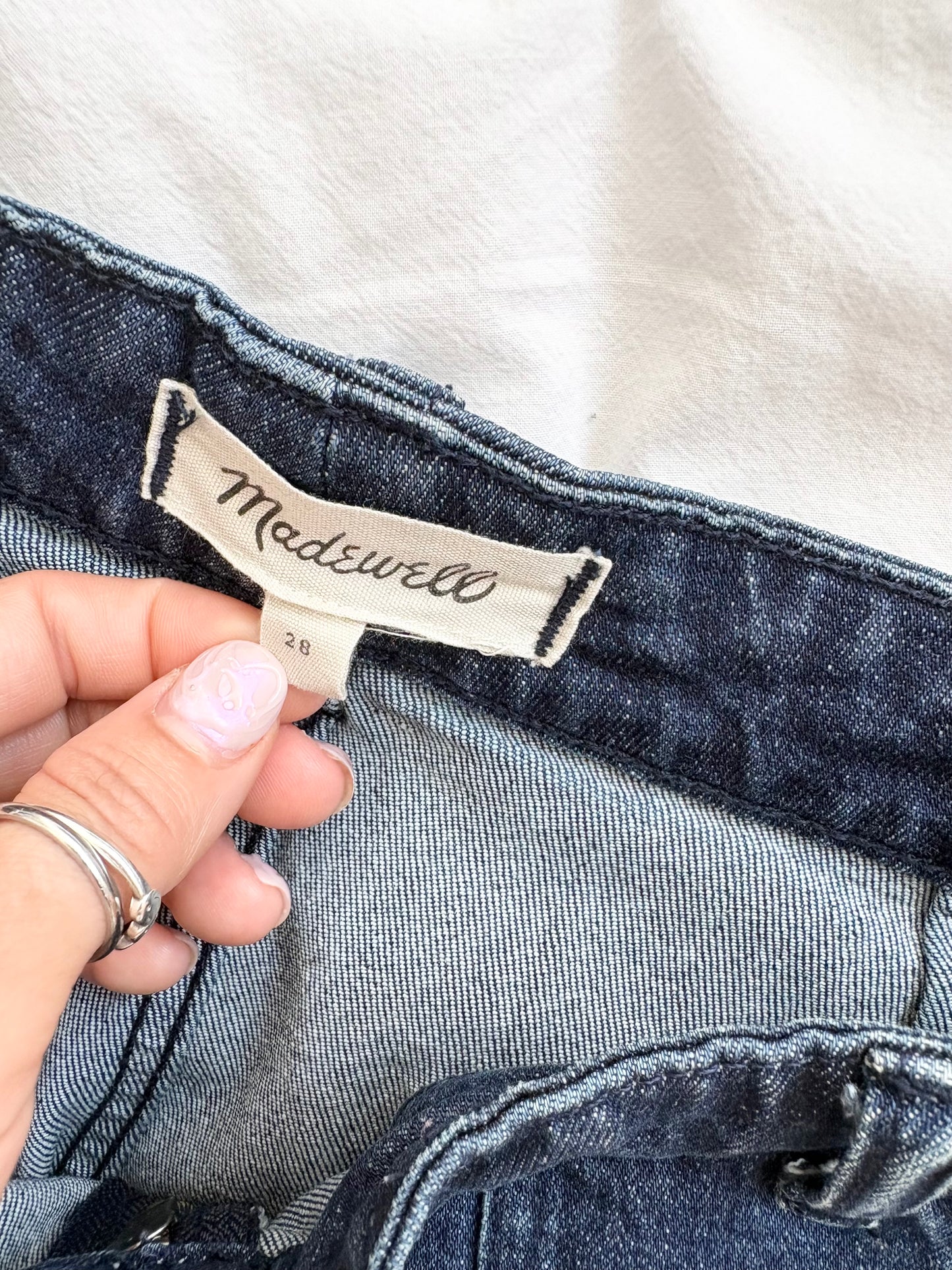 Jupe portefeuille courte Madewell en jean W27/28