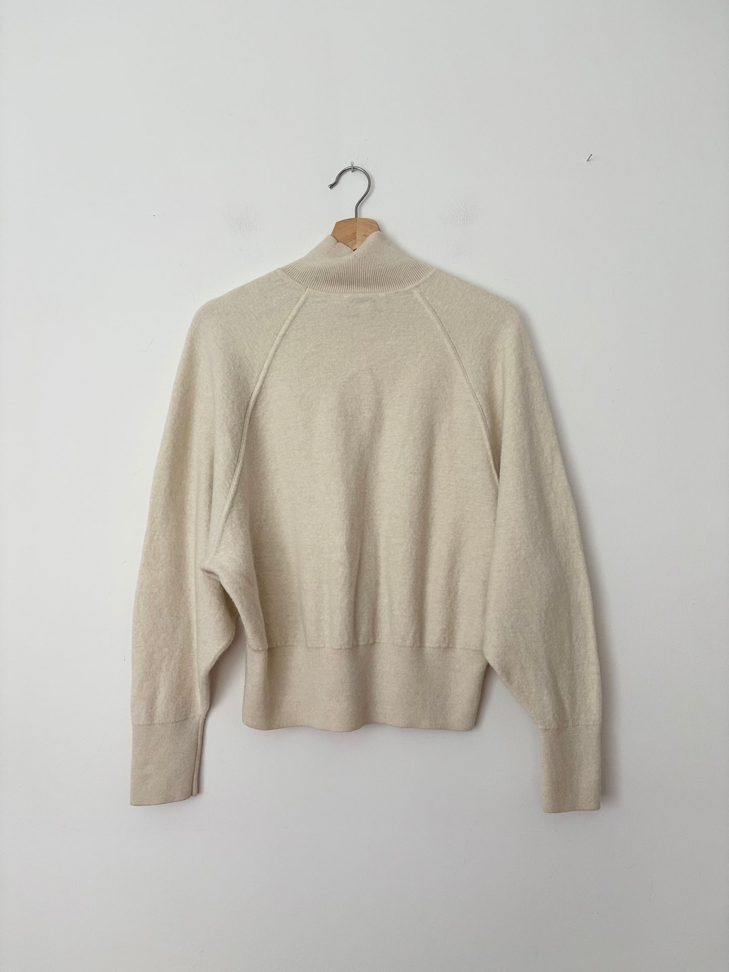 Pull à col montant en laine bouillie COS, taille S