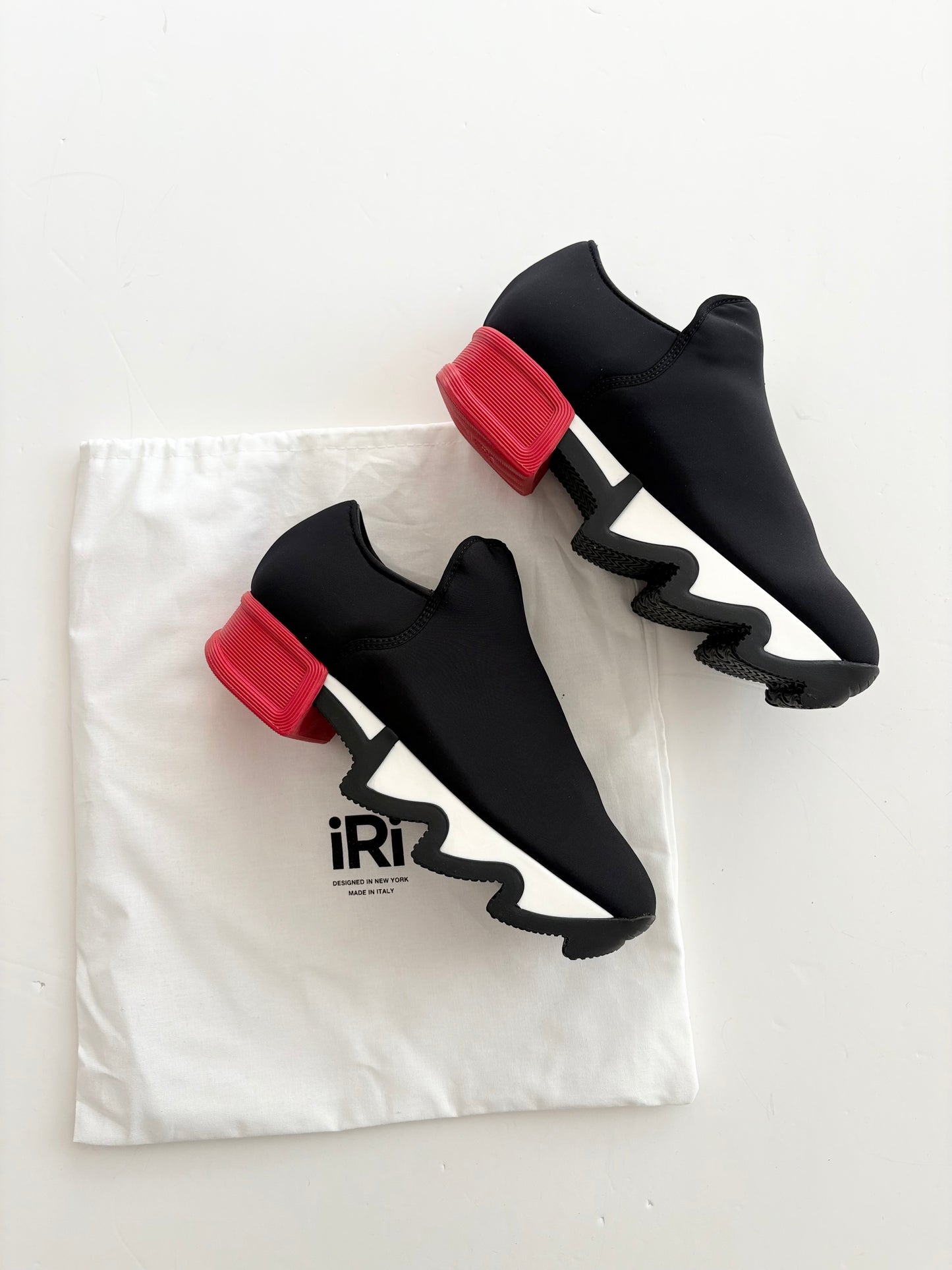 IRI NYC wes 1 black red low top sneaker *Multiple sizes*