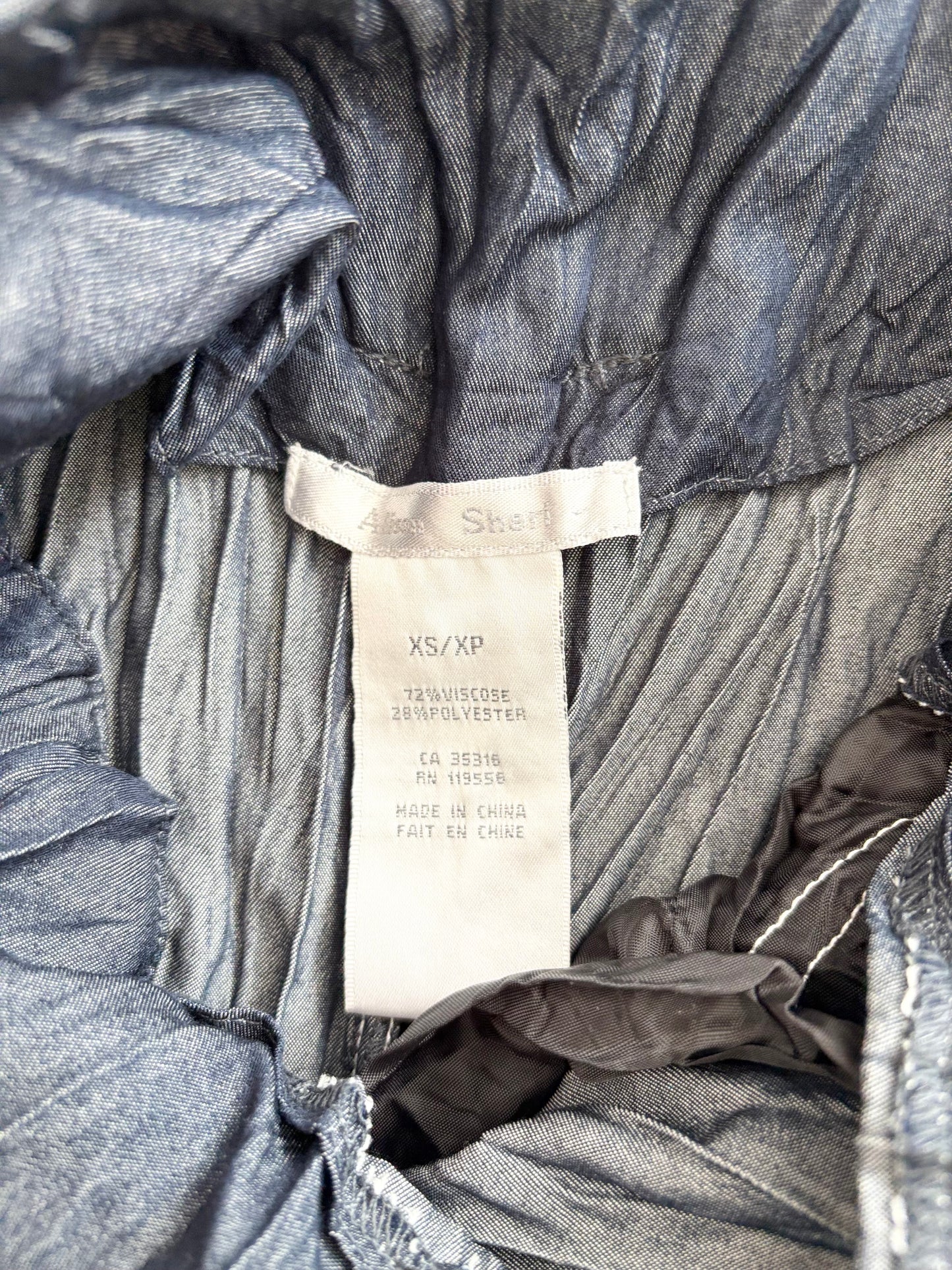 Jupe midi vintage taille basse froissée XS-M