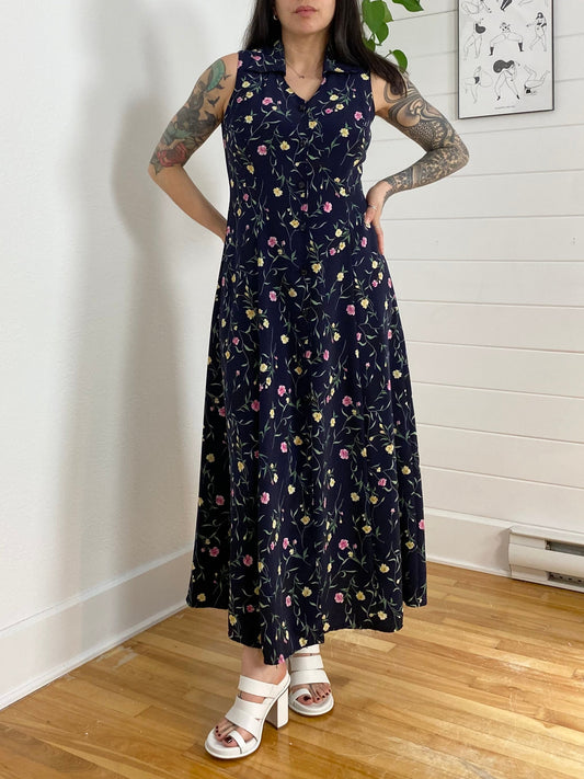 Robe longue fleurie vintage S/M