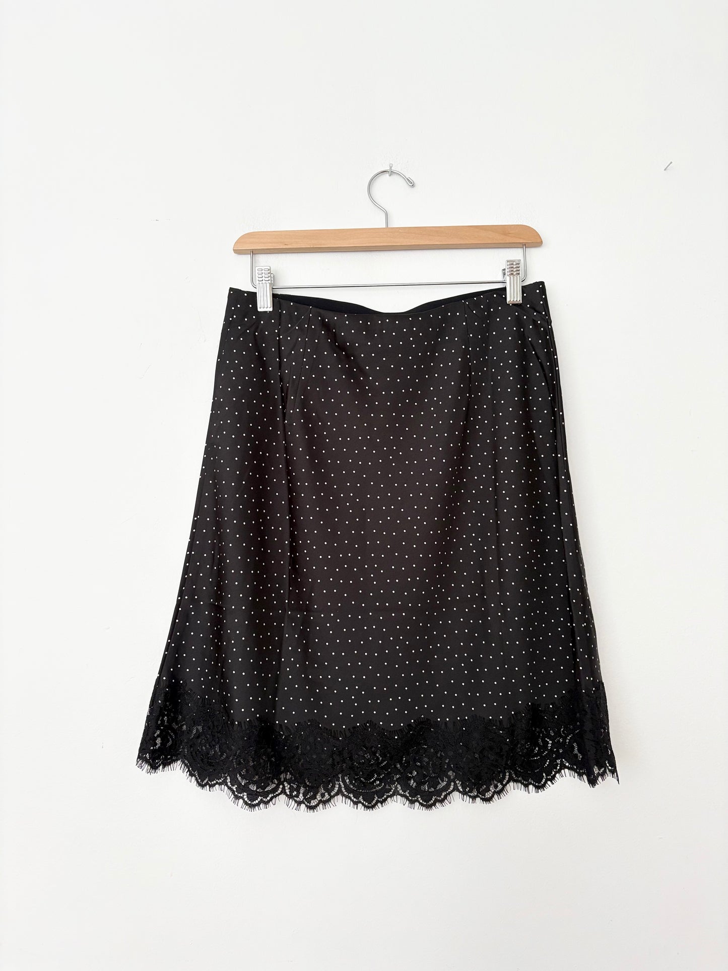 J.crew lace trim mini slip skirt S/M