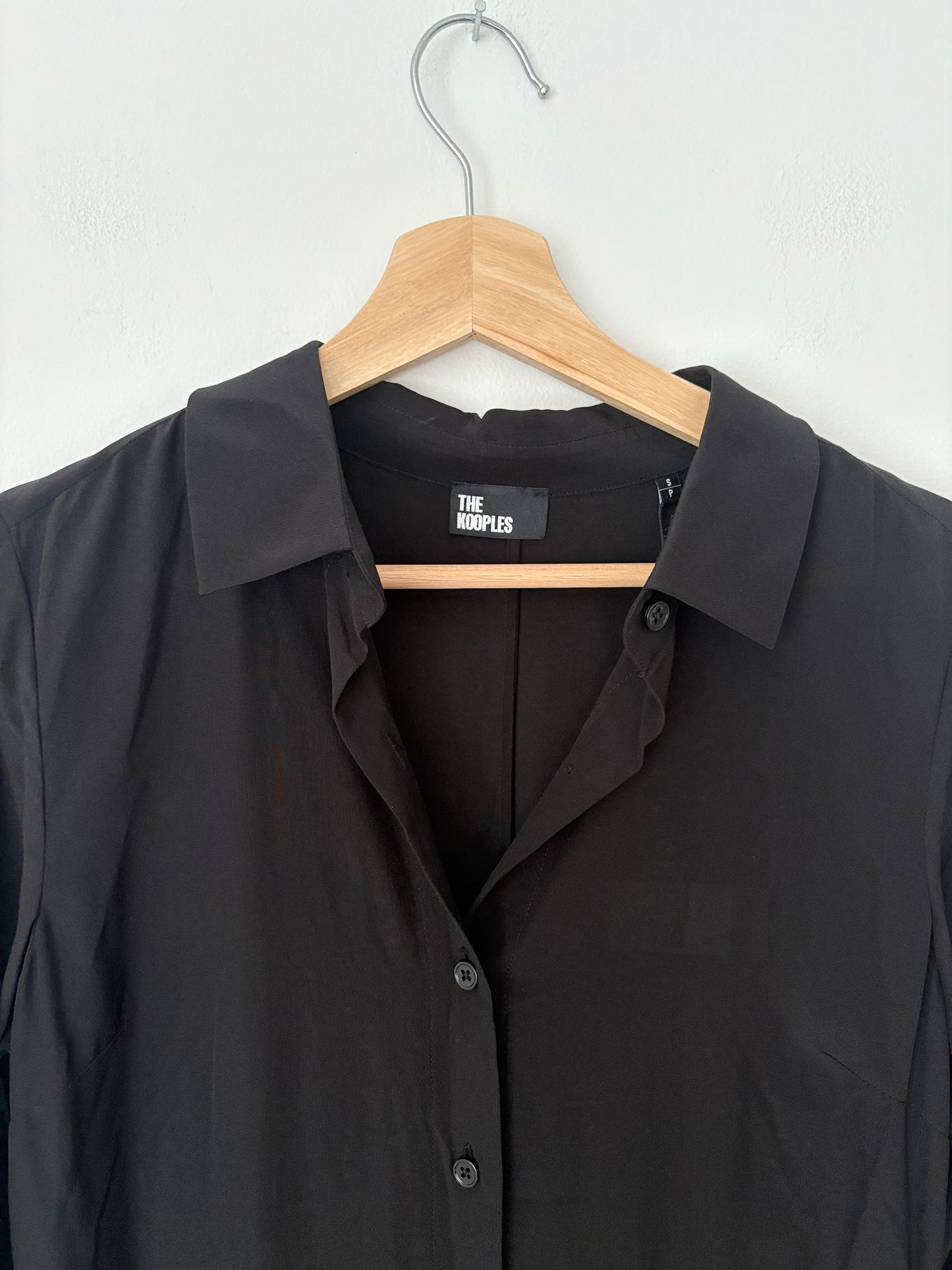 The kooples silk maxi shirt dress XS/S