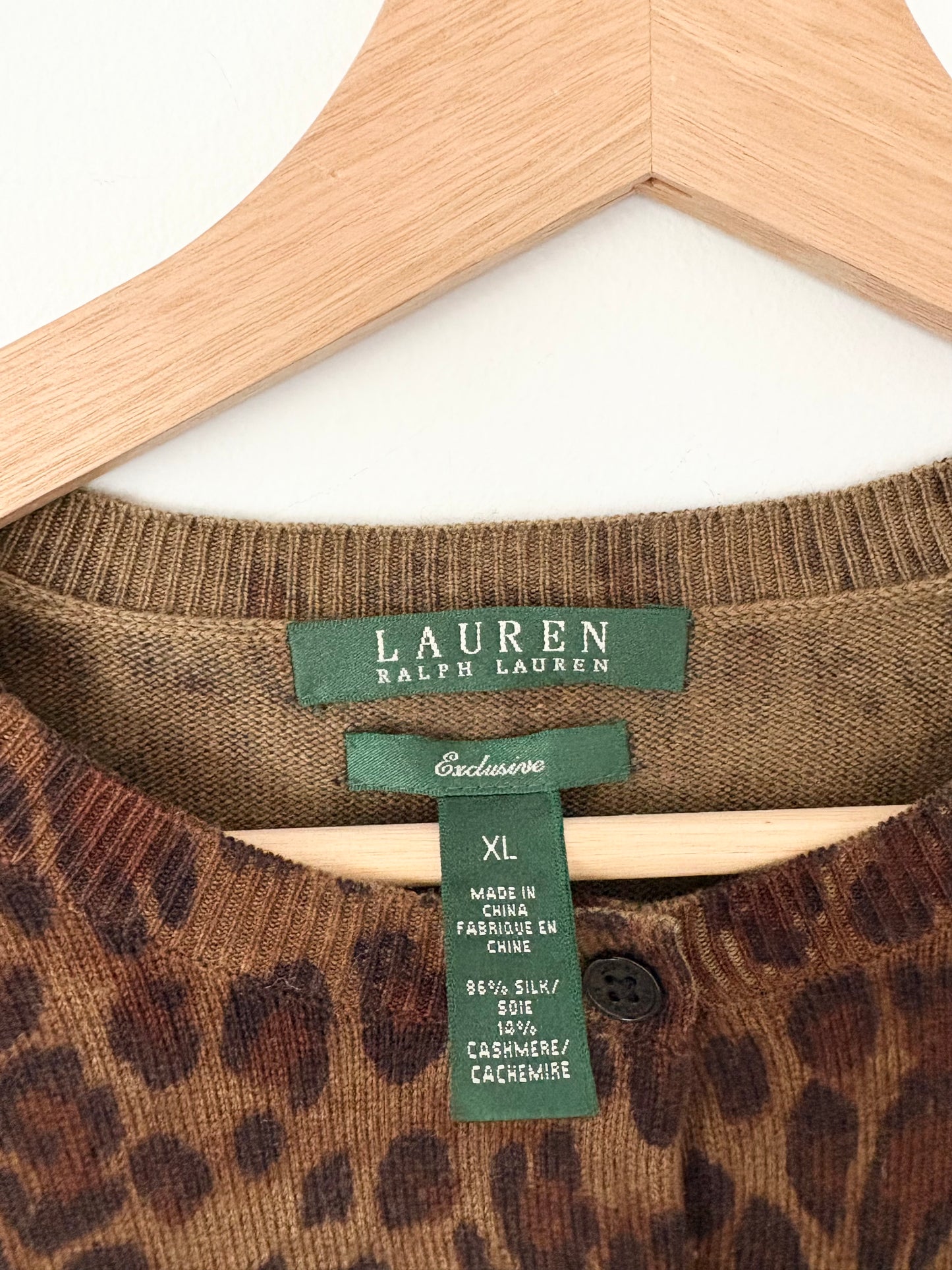 Ralph Lauren silk cashmere blend cardigan XL
