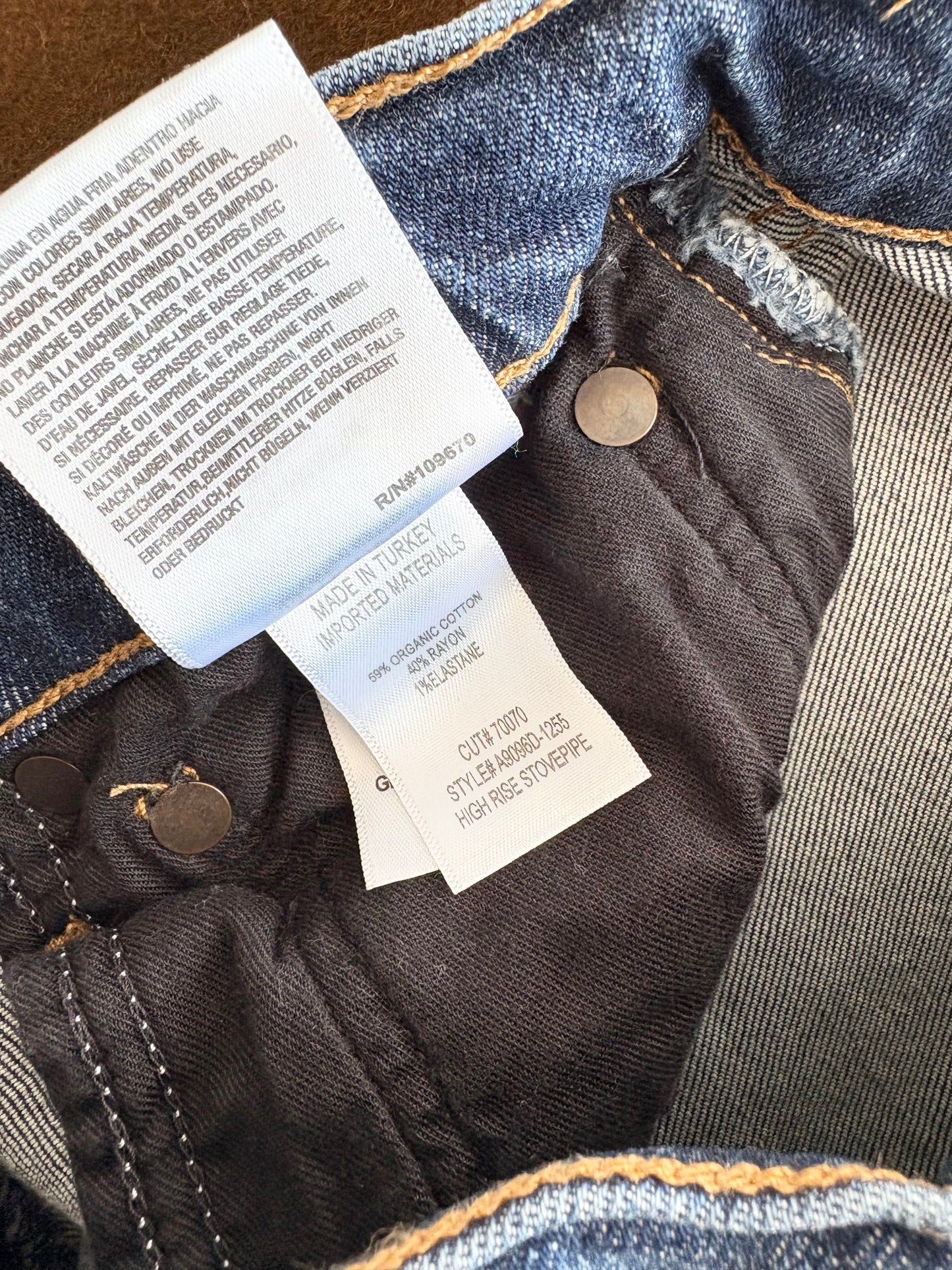 Agolde high rise stove pipe jeans W26
