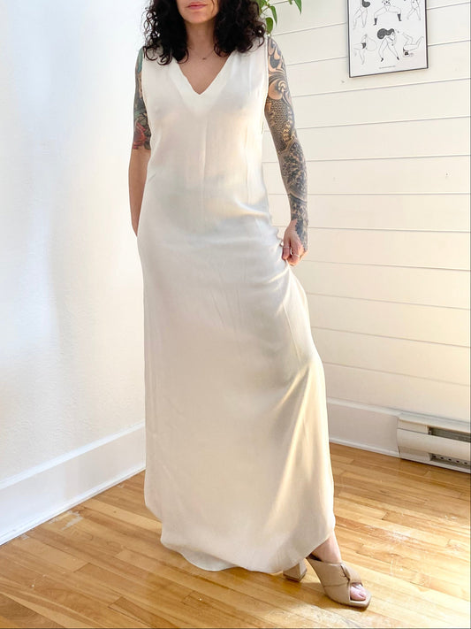 Robe longue en crêpe Crippen S/M