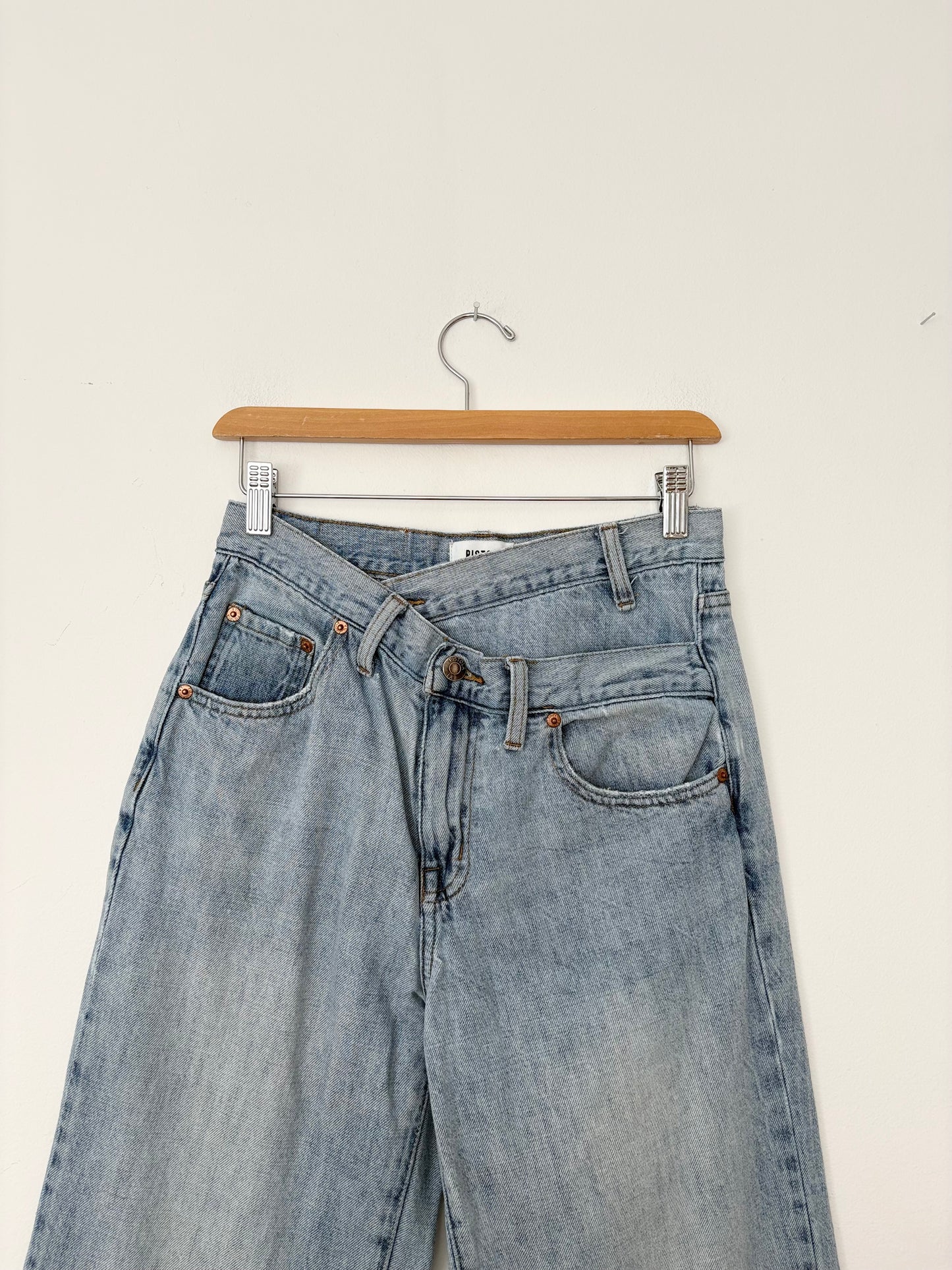 Pistola Bobbie crossover wide leg jeans W25