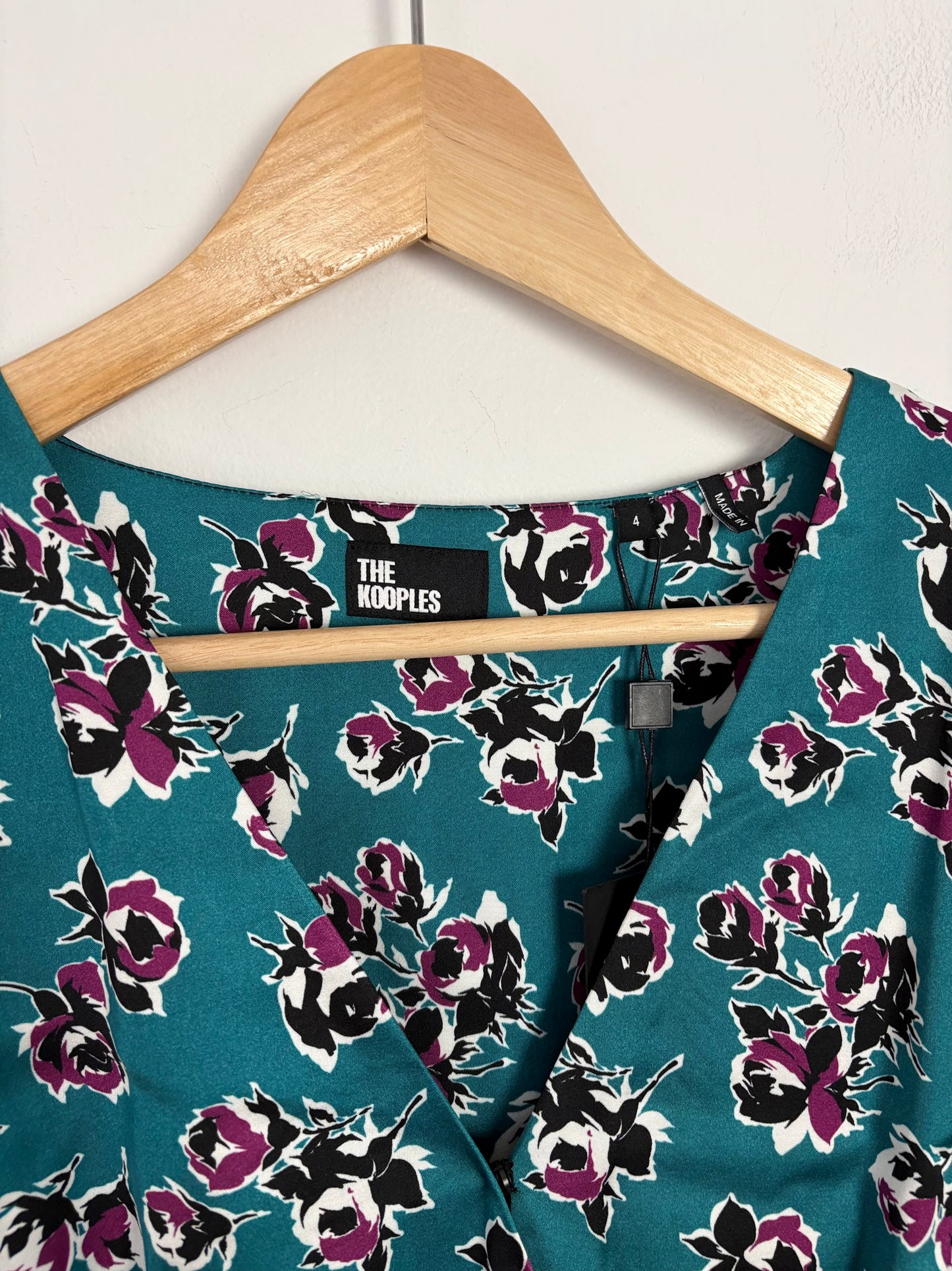 The kooples floral crossover printed blouse Large