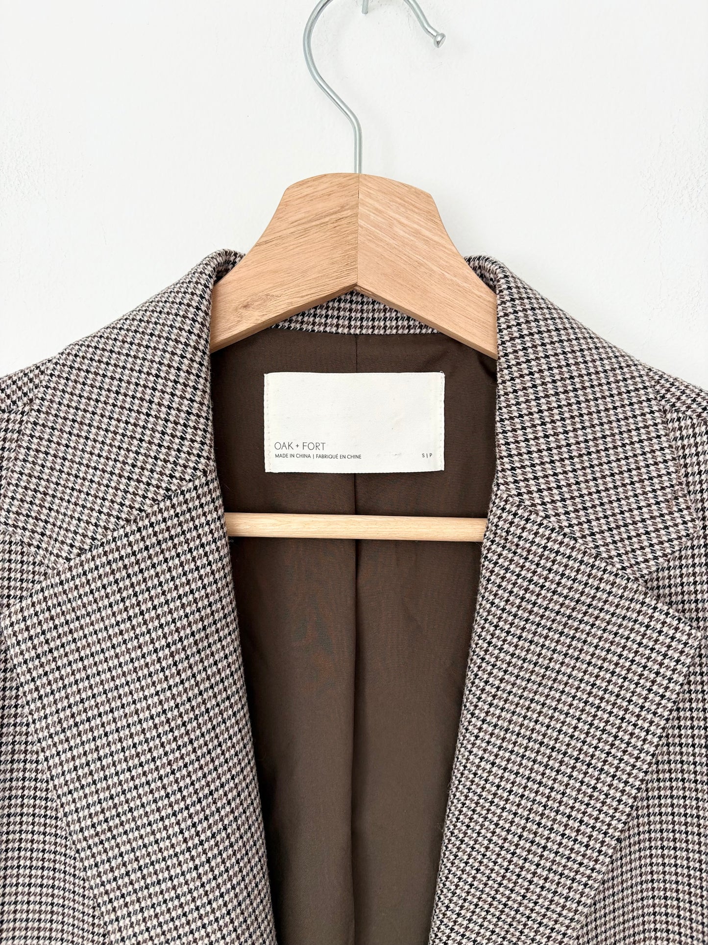 Oak + Fort oversized plaid blazer S/M