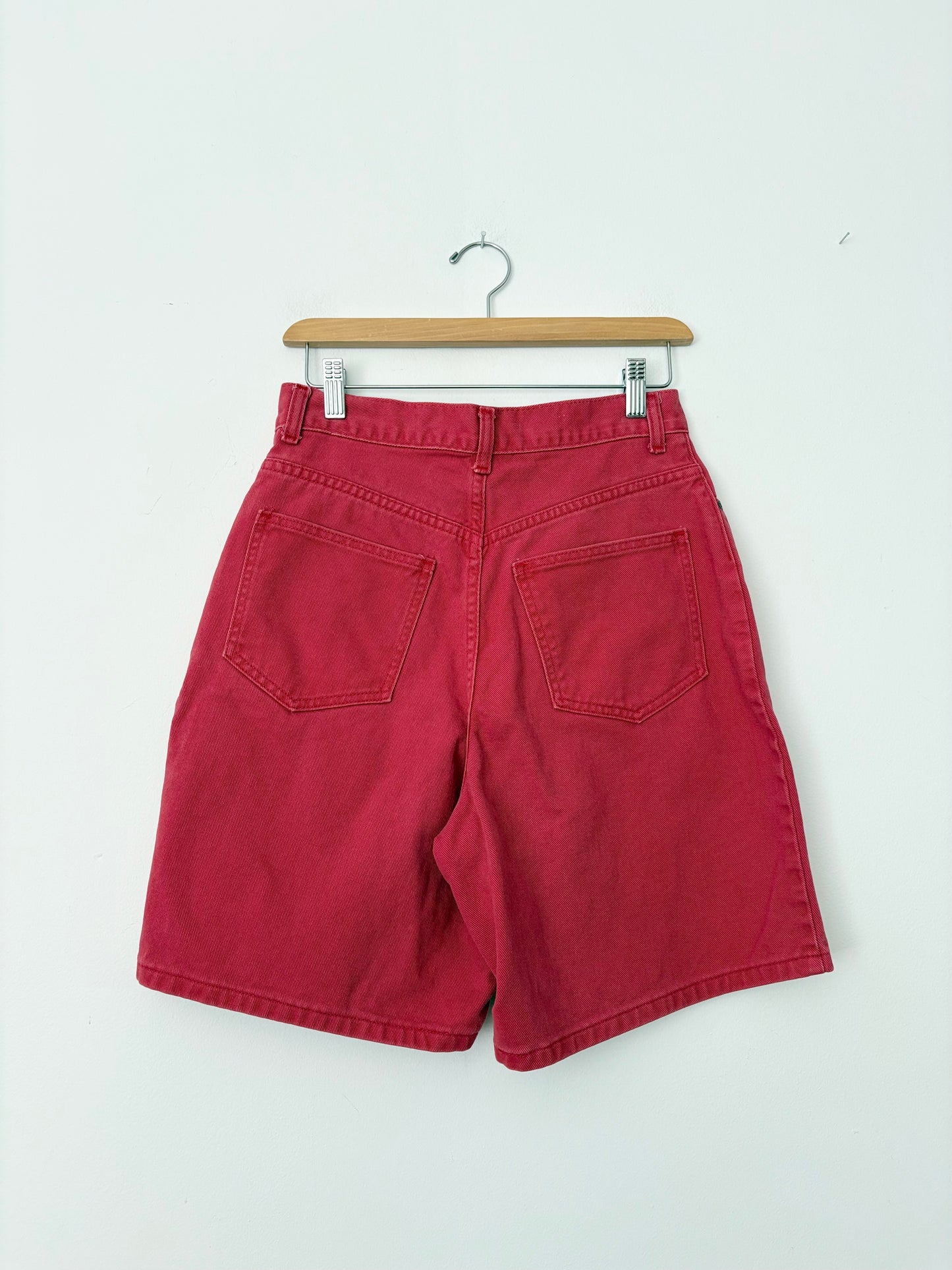 Vintage red denim bermuda W26