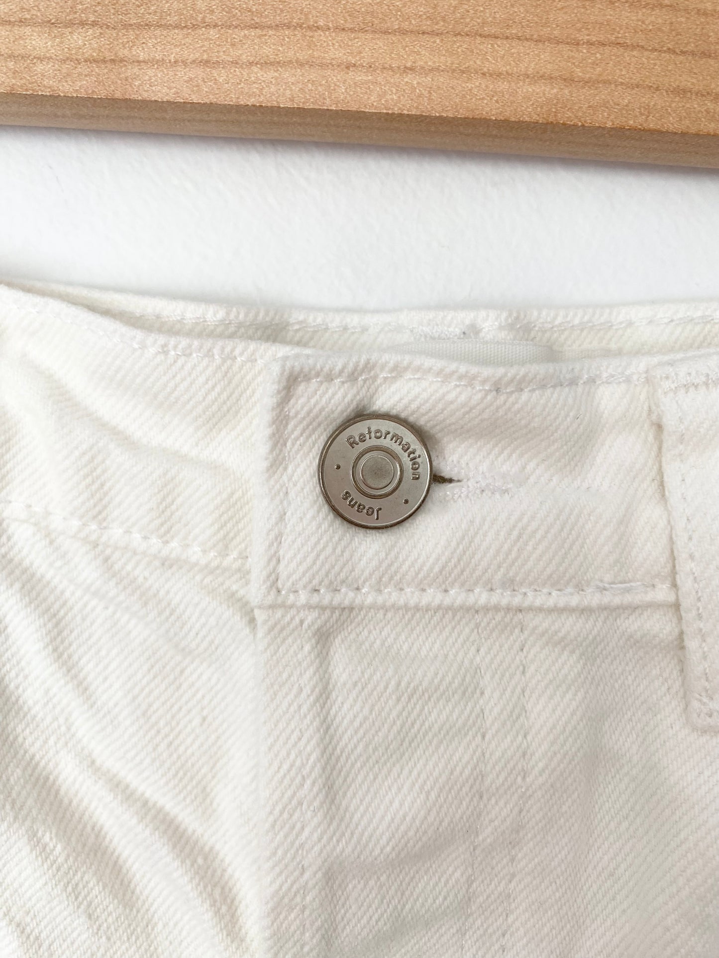 Reformation Charlie high rise jean shorts W25