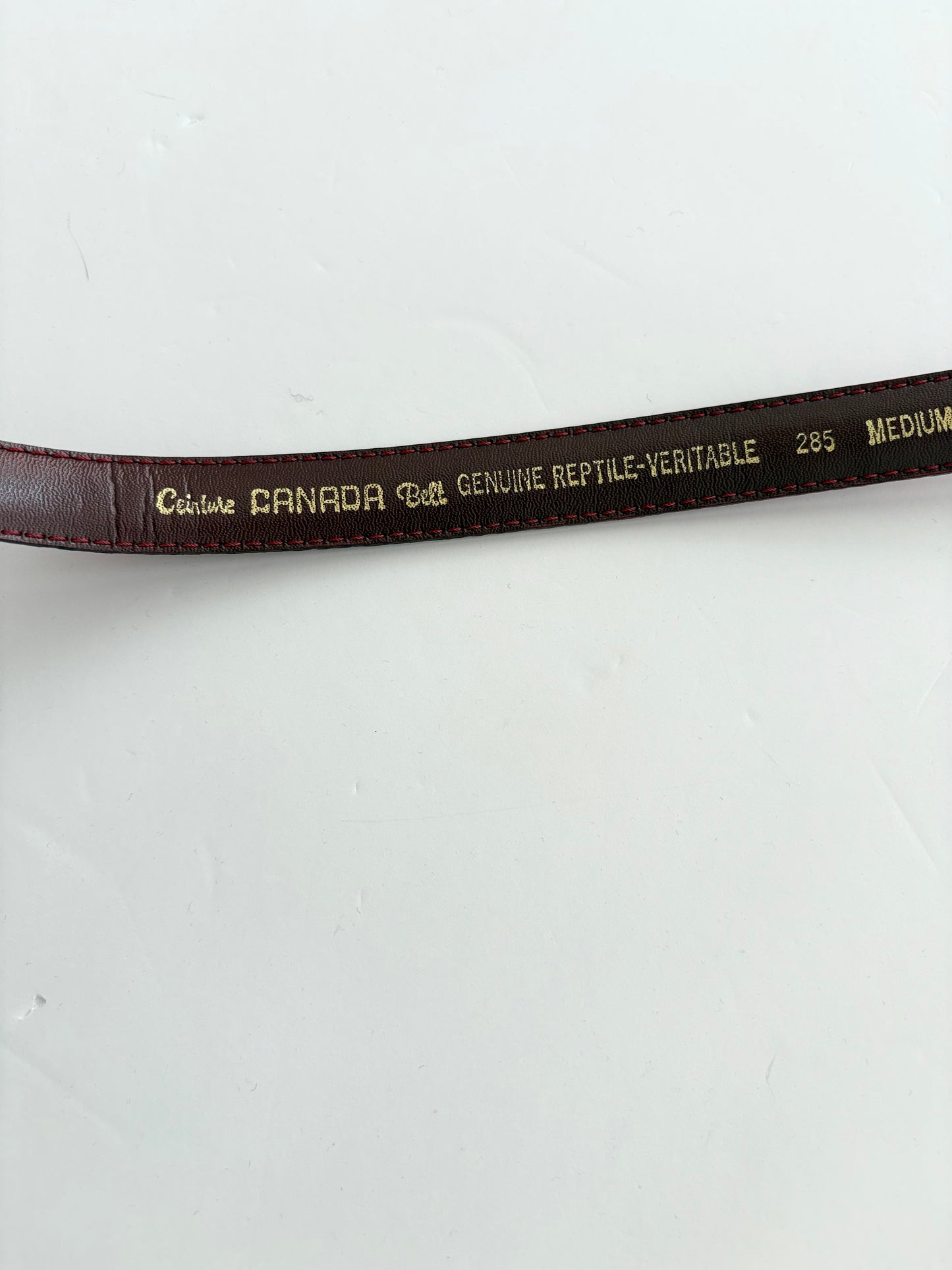 Vintage reptile leather belt XS-M