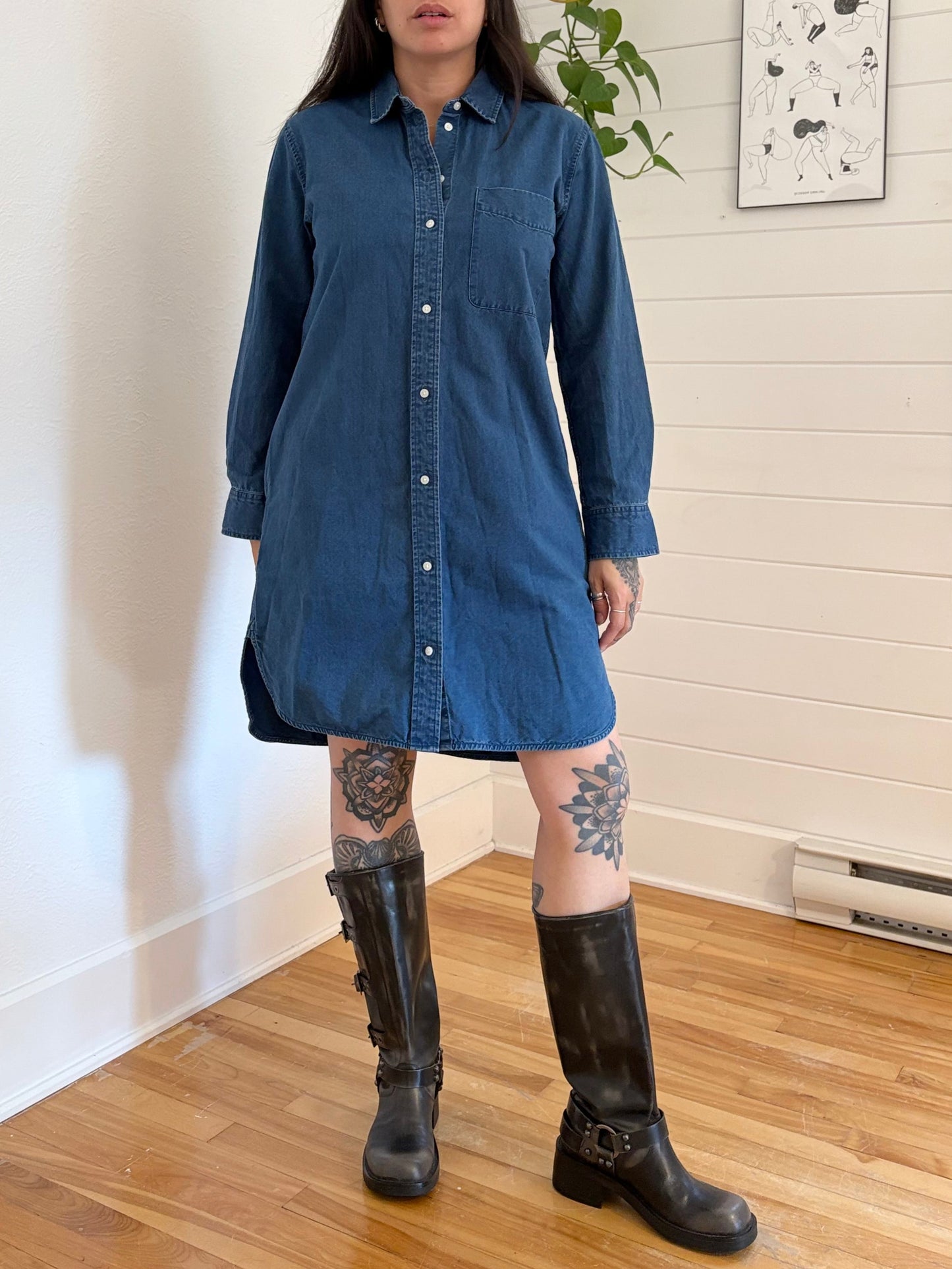 Everlane denim shirt dress S/M