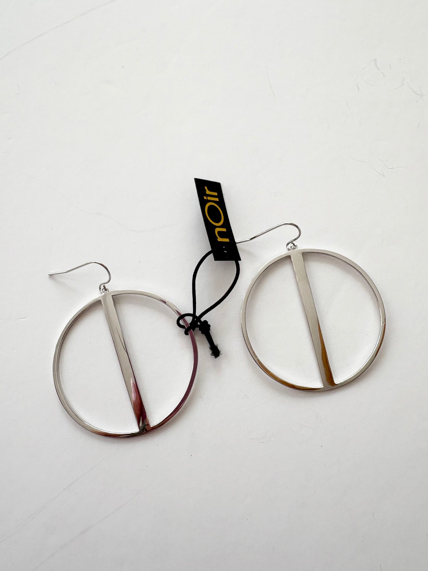 Noir NYC silver hoop earrings