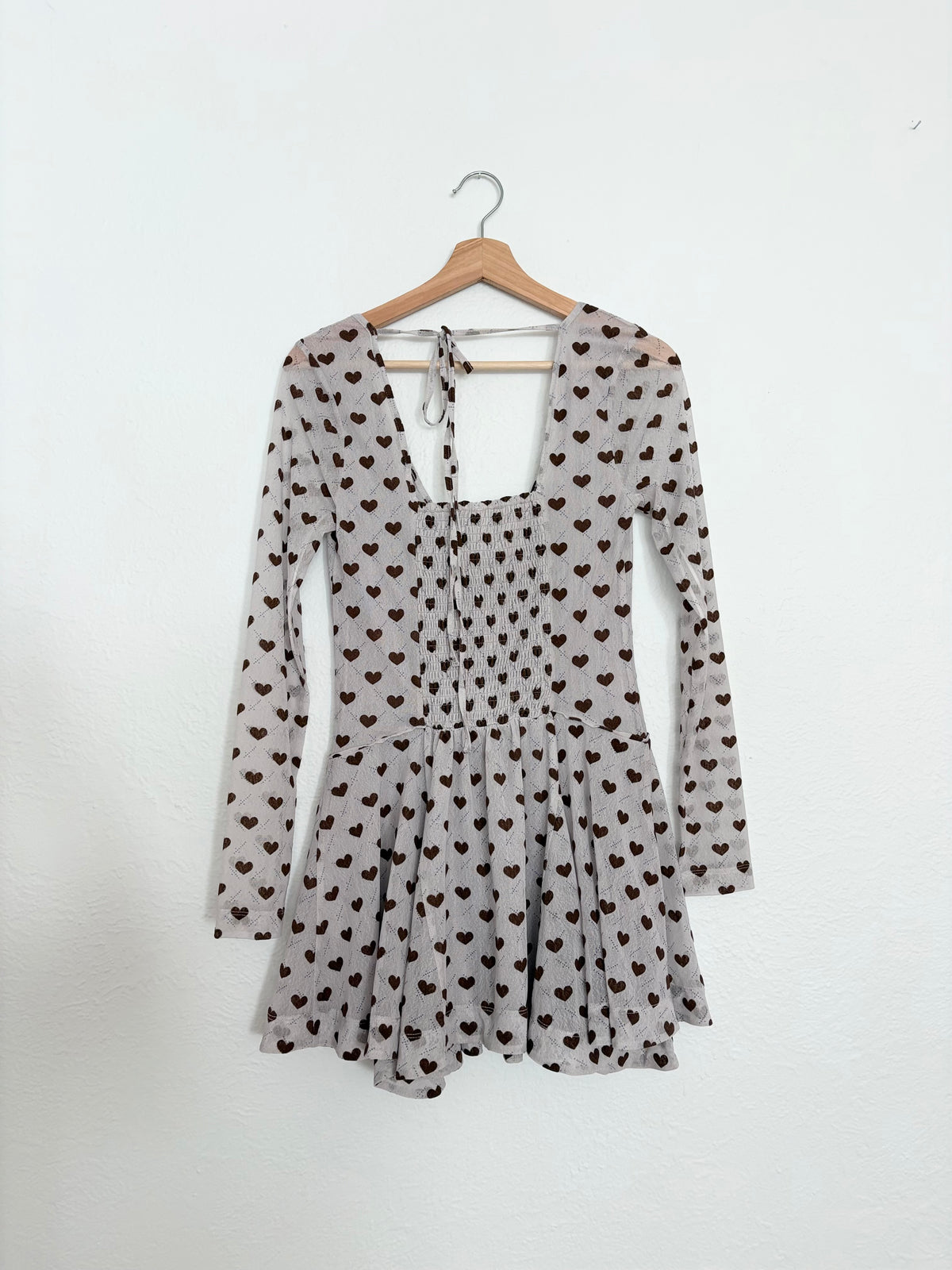 Free People sway with me flocked mini dress Small