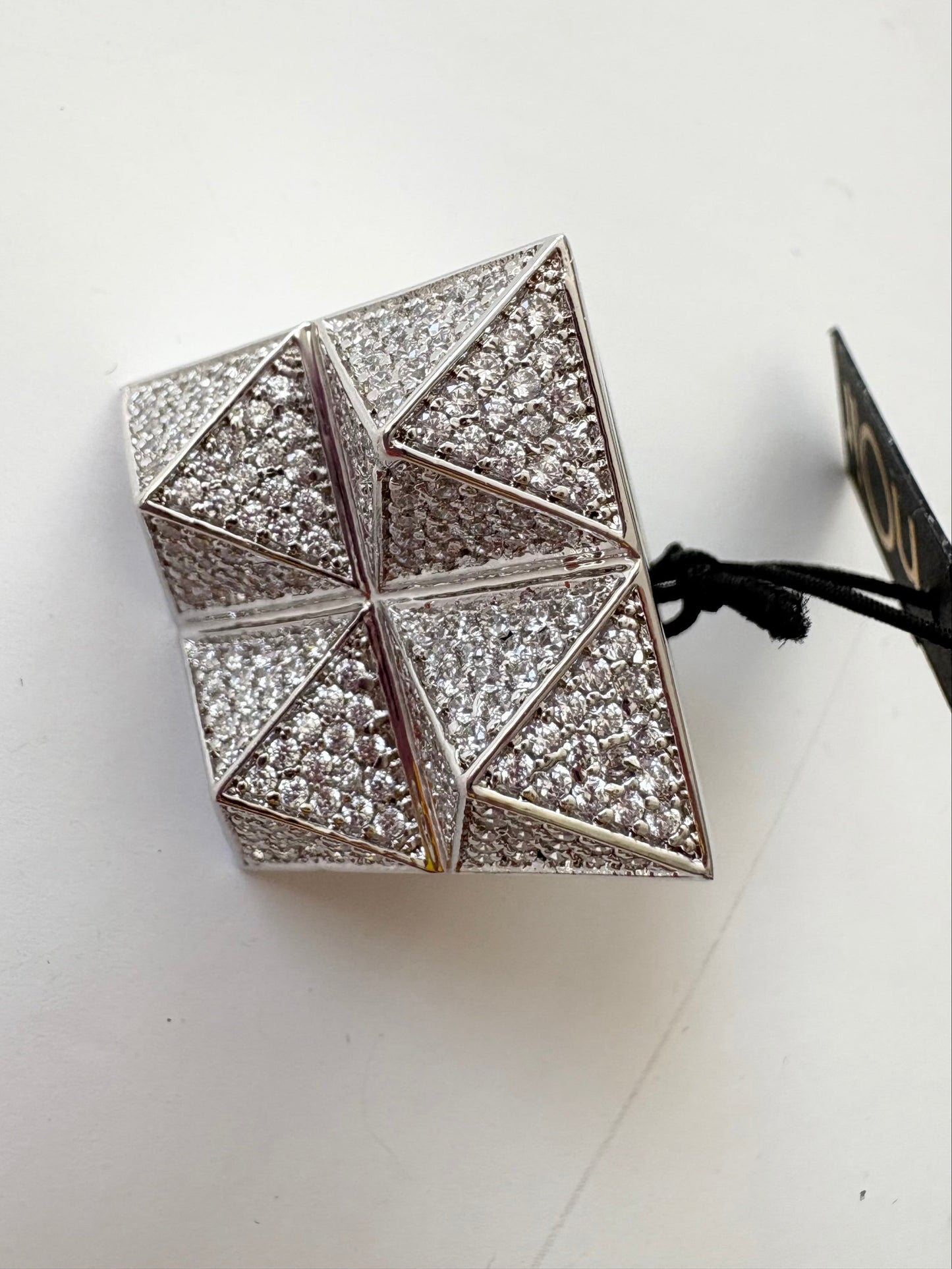 Noir NYC four stud pyramid ring