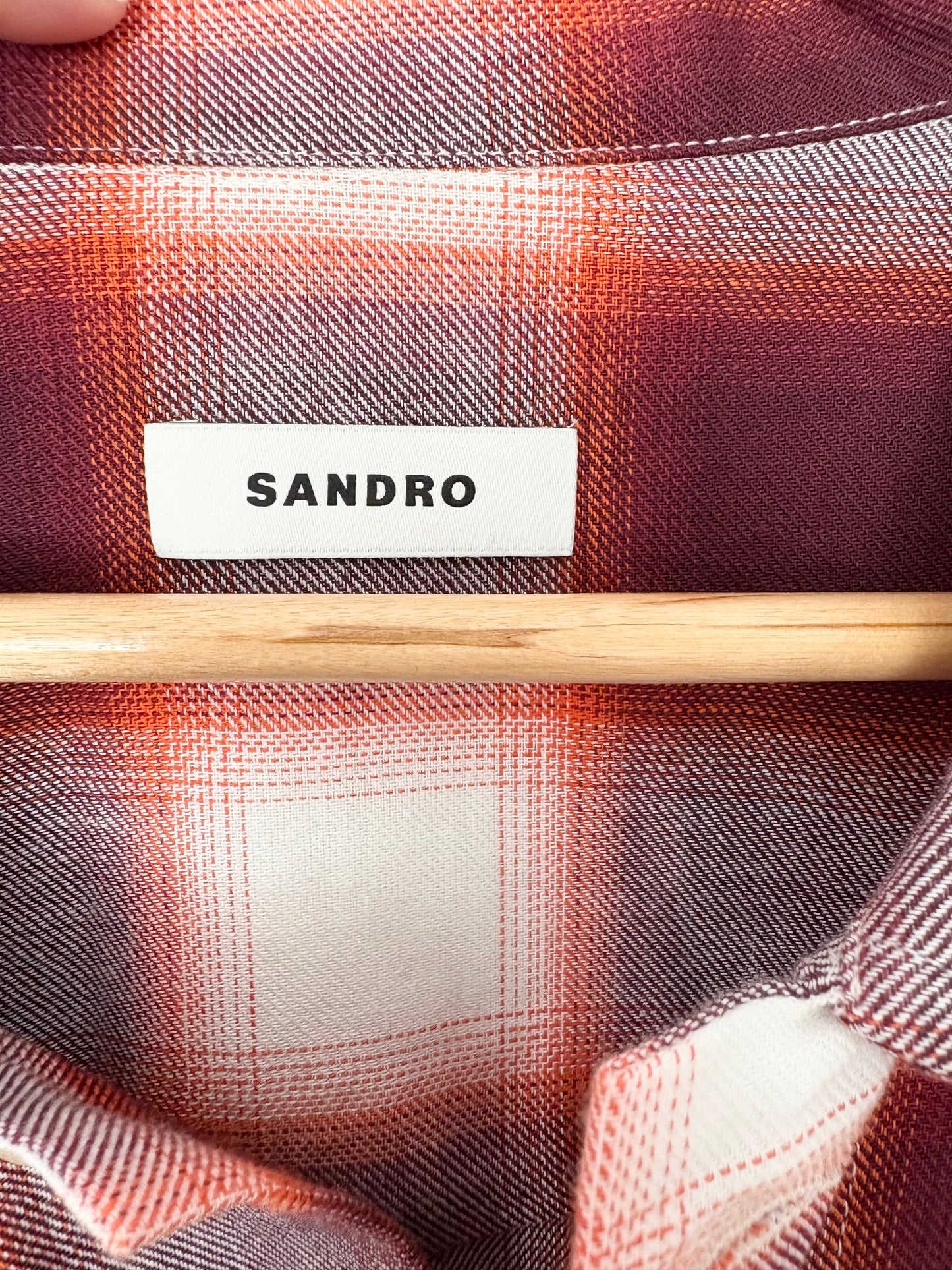 Sandro checked grunge shirt 2XL
