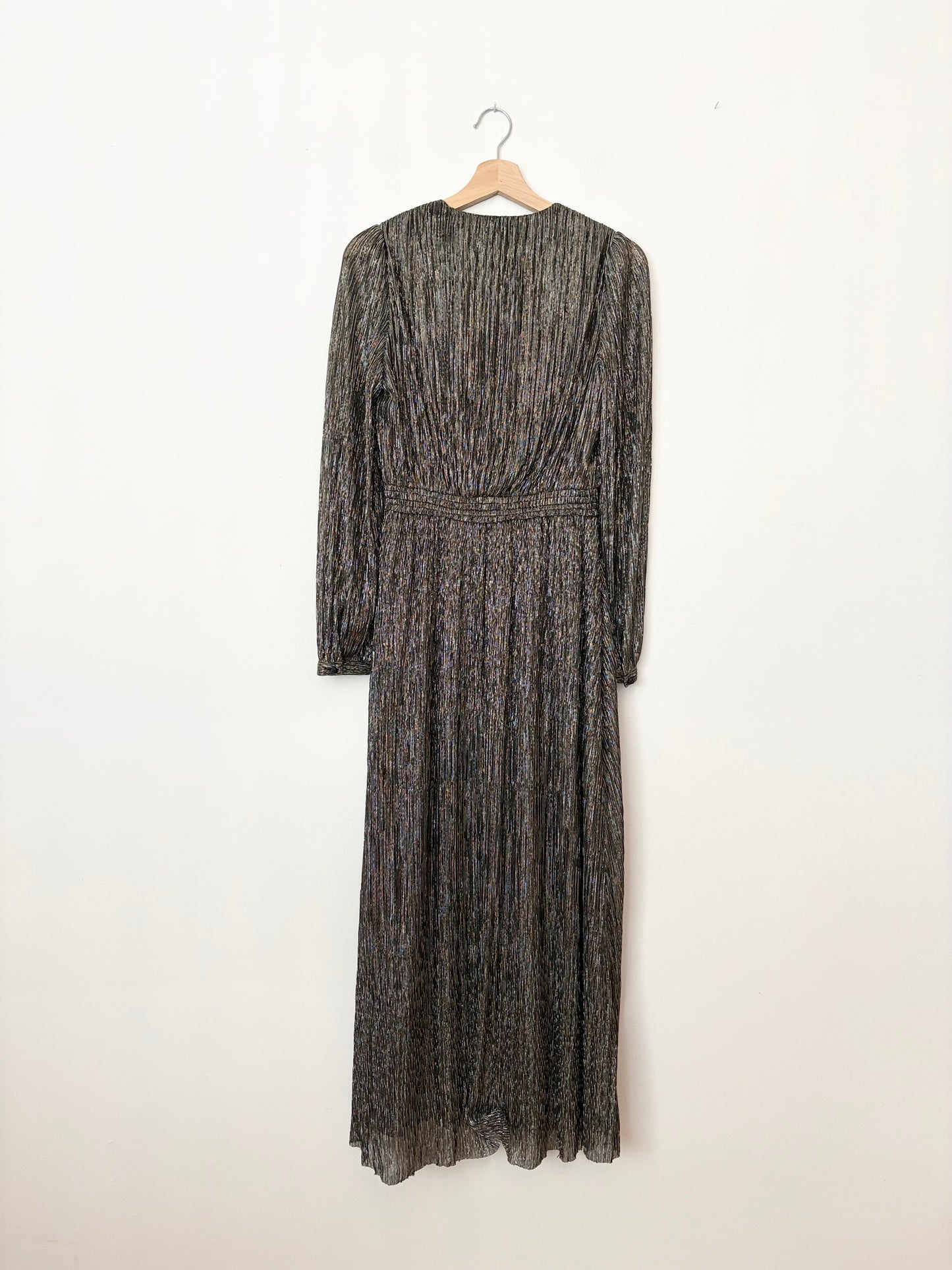 Robe plissée métallisée The Kooples, taille S
