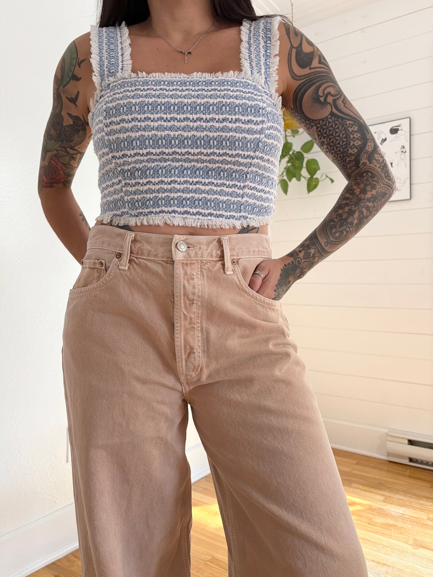 House of Harlow 1960 Tweed crop top Medium