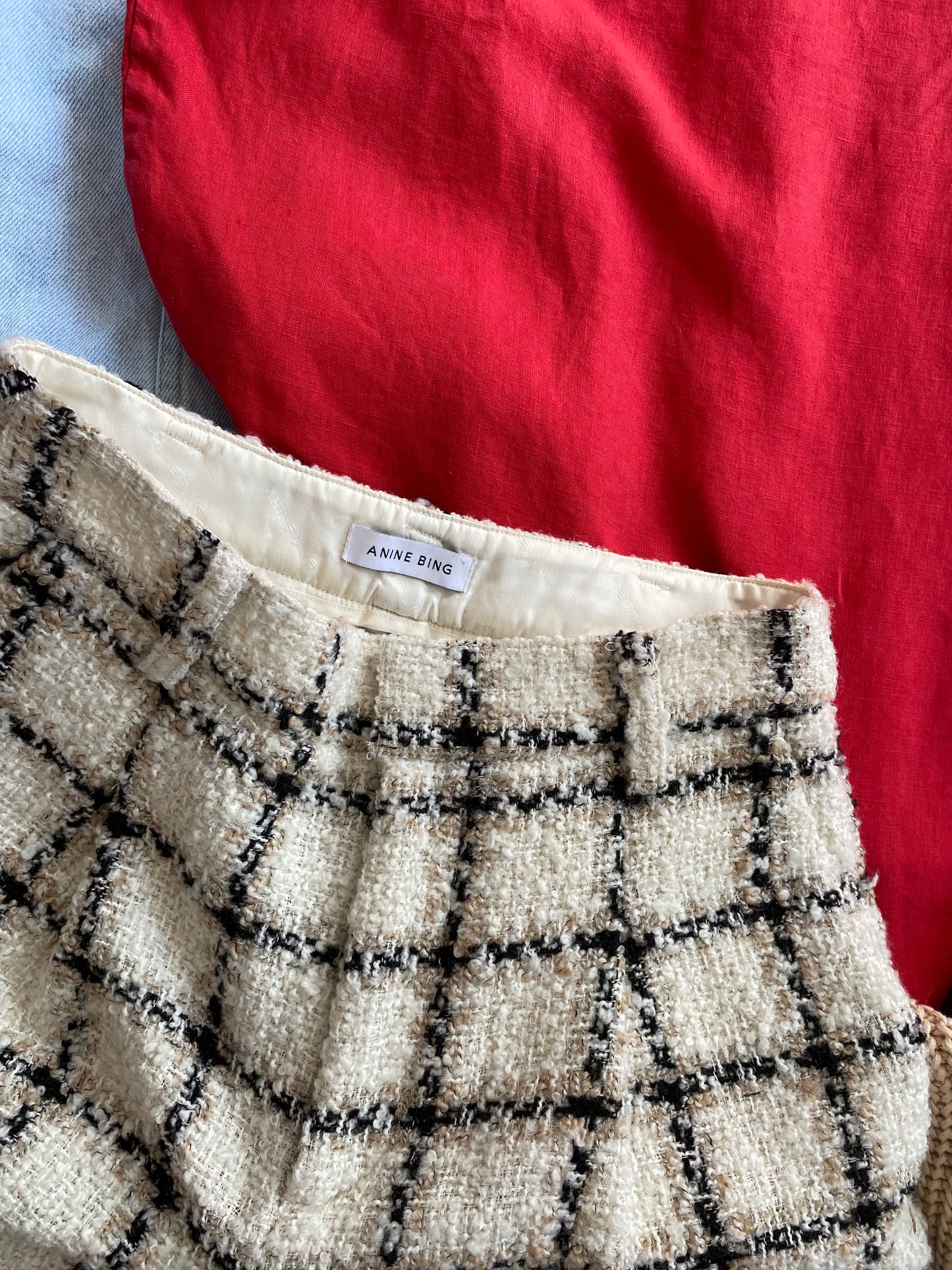 Anine Bing Becky tweed shorts S/M