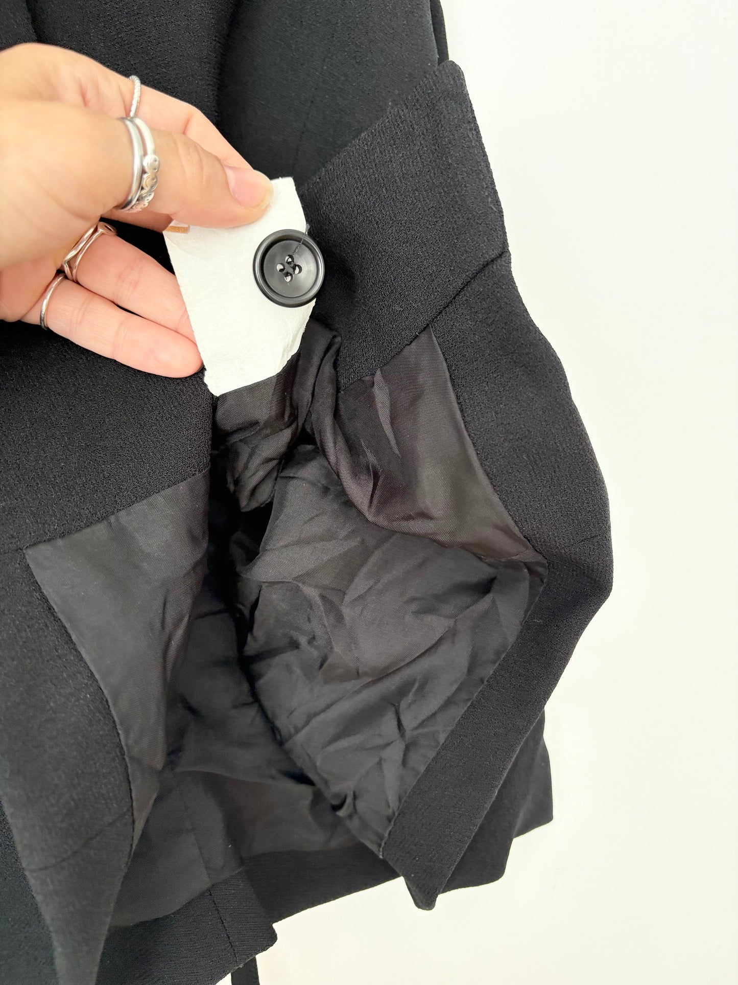 Vintage black tie back vest top Large