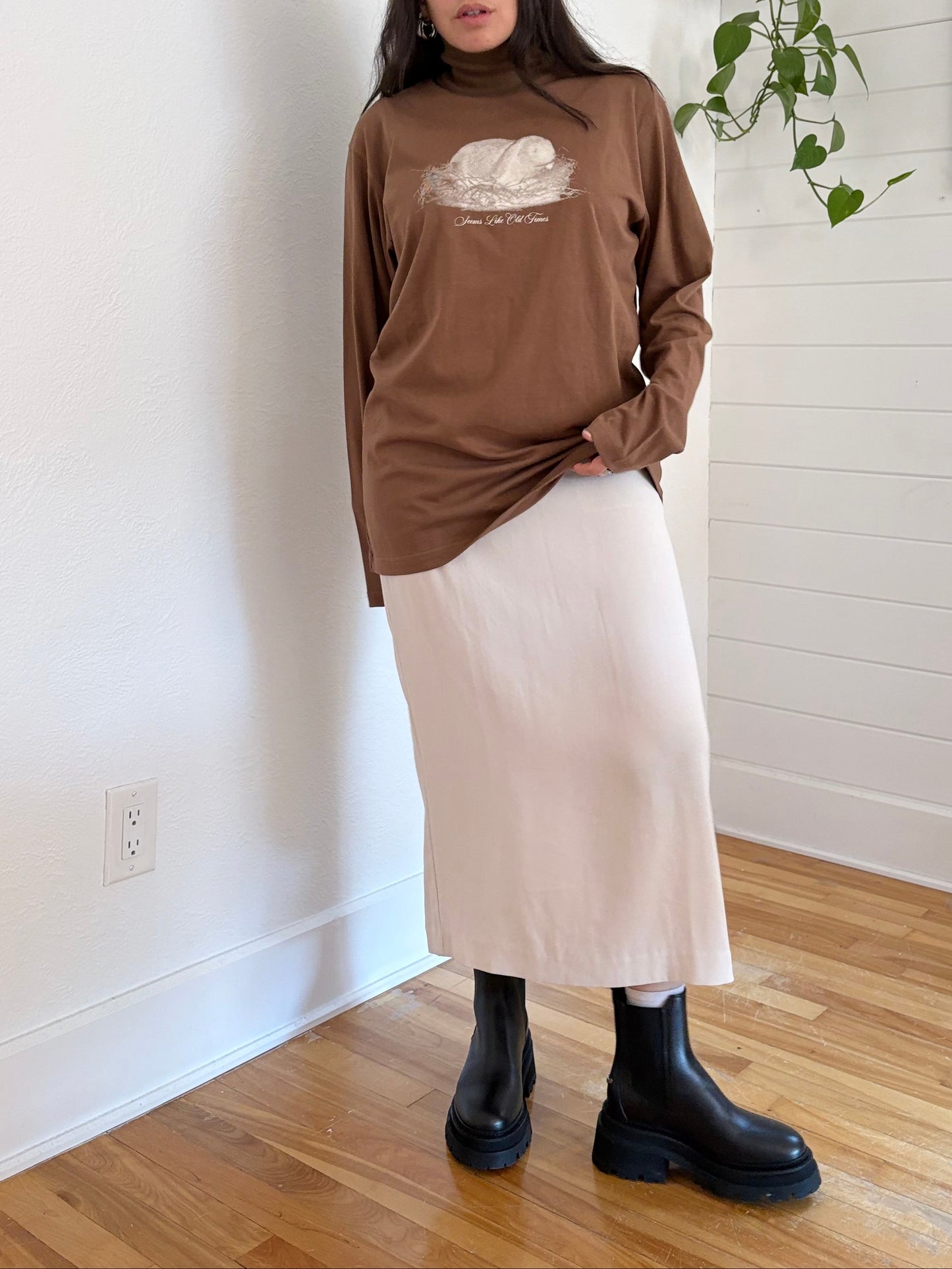 Kijun rabbit turtleneck knit sweater M/L