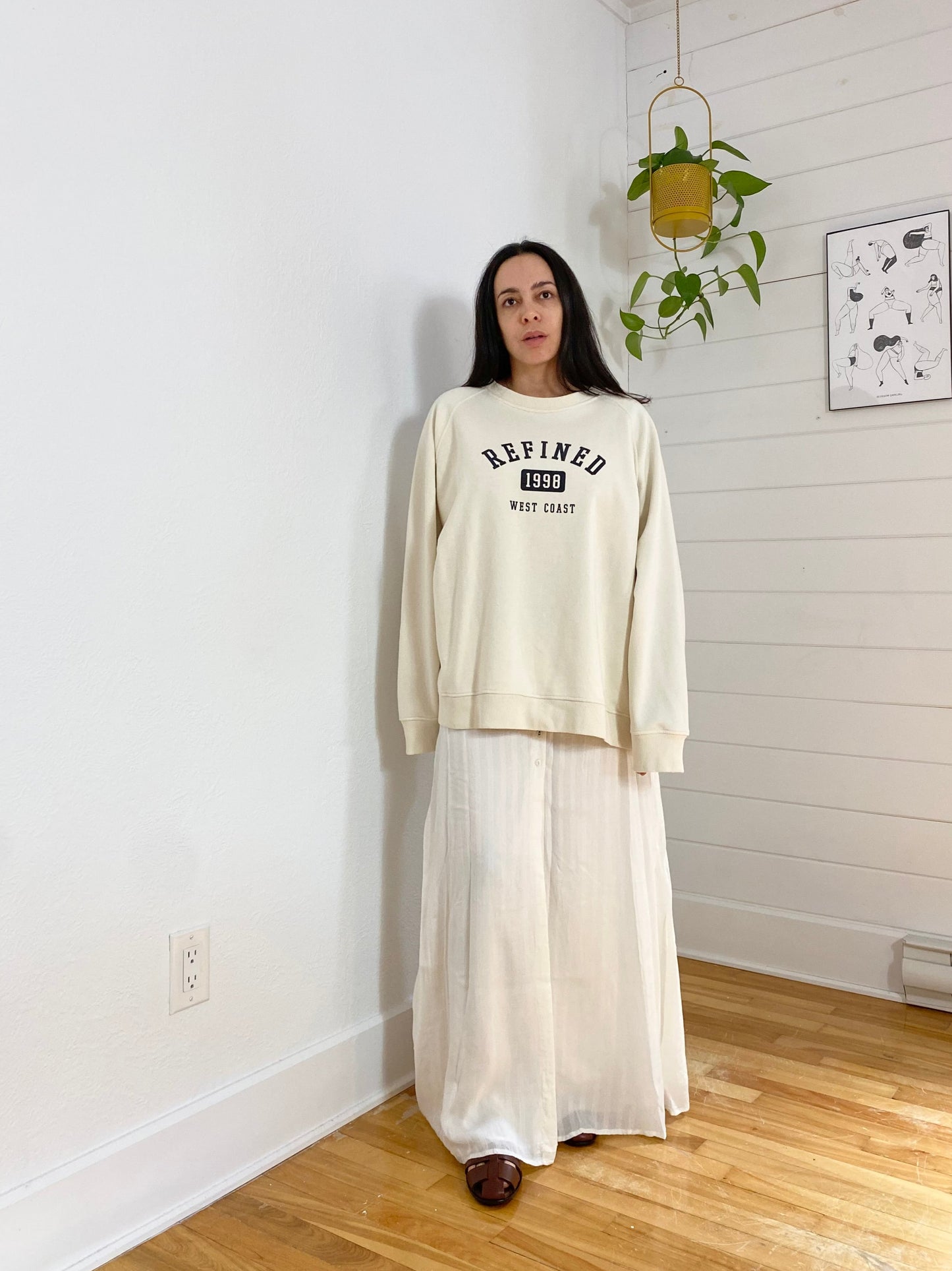 Majorelle cream maxi skirt XS