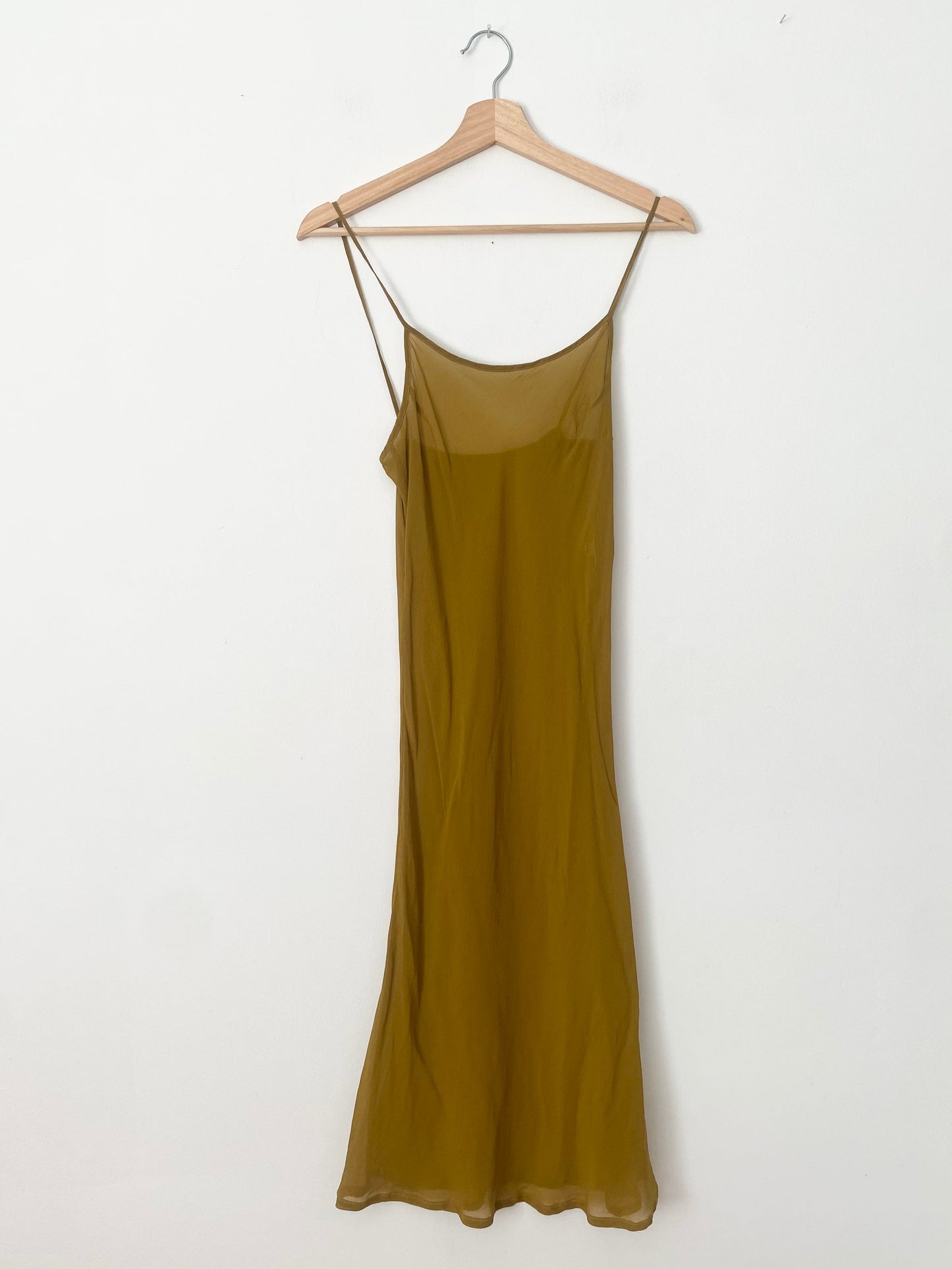 Robe nuisette transparente ocre XS/S