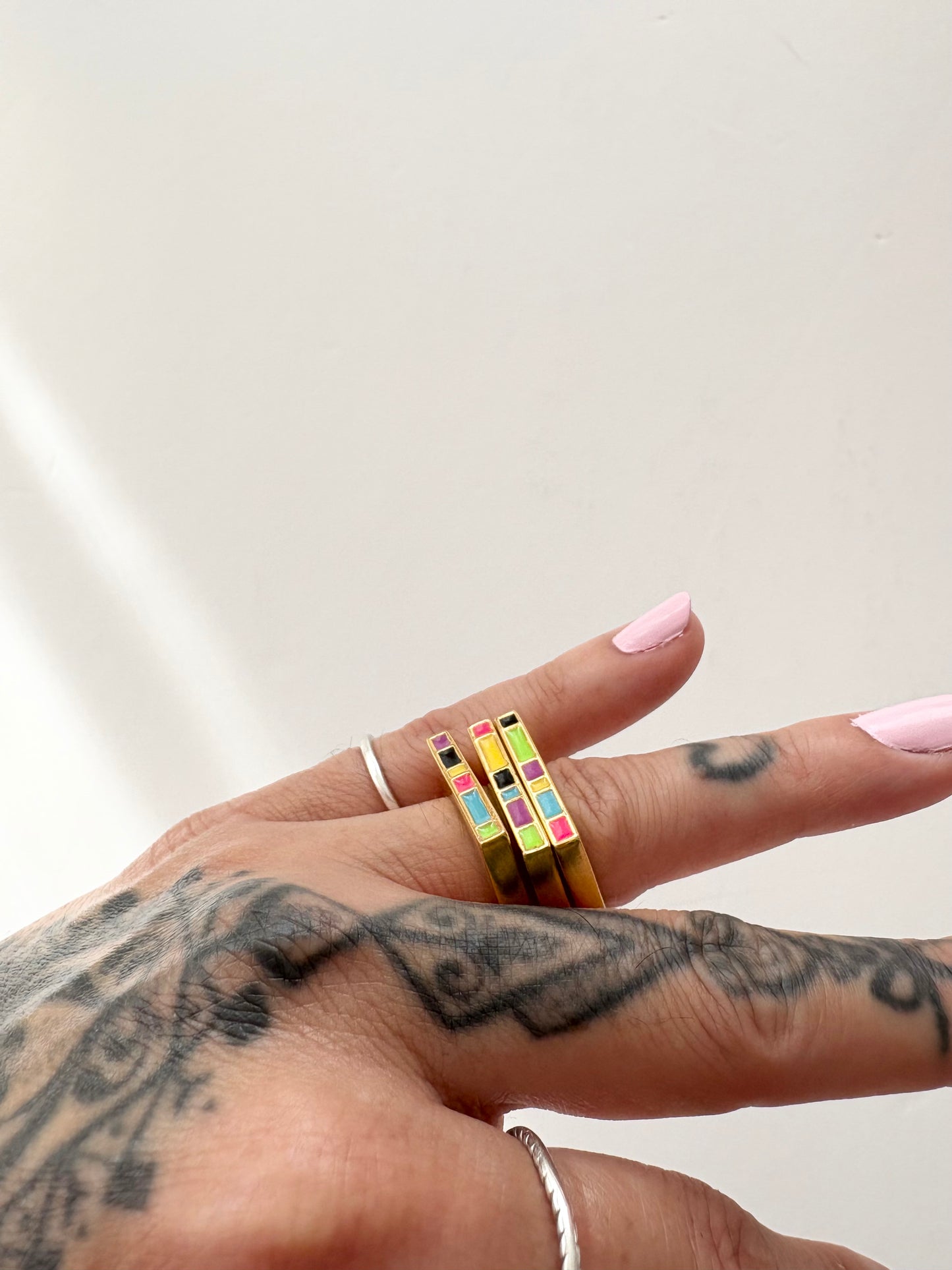 Noir NYC 3 piece ring stack
