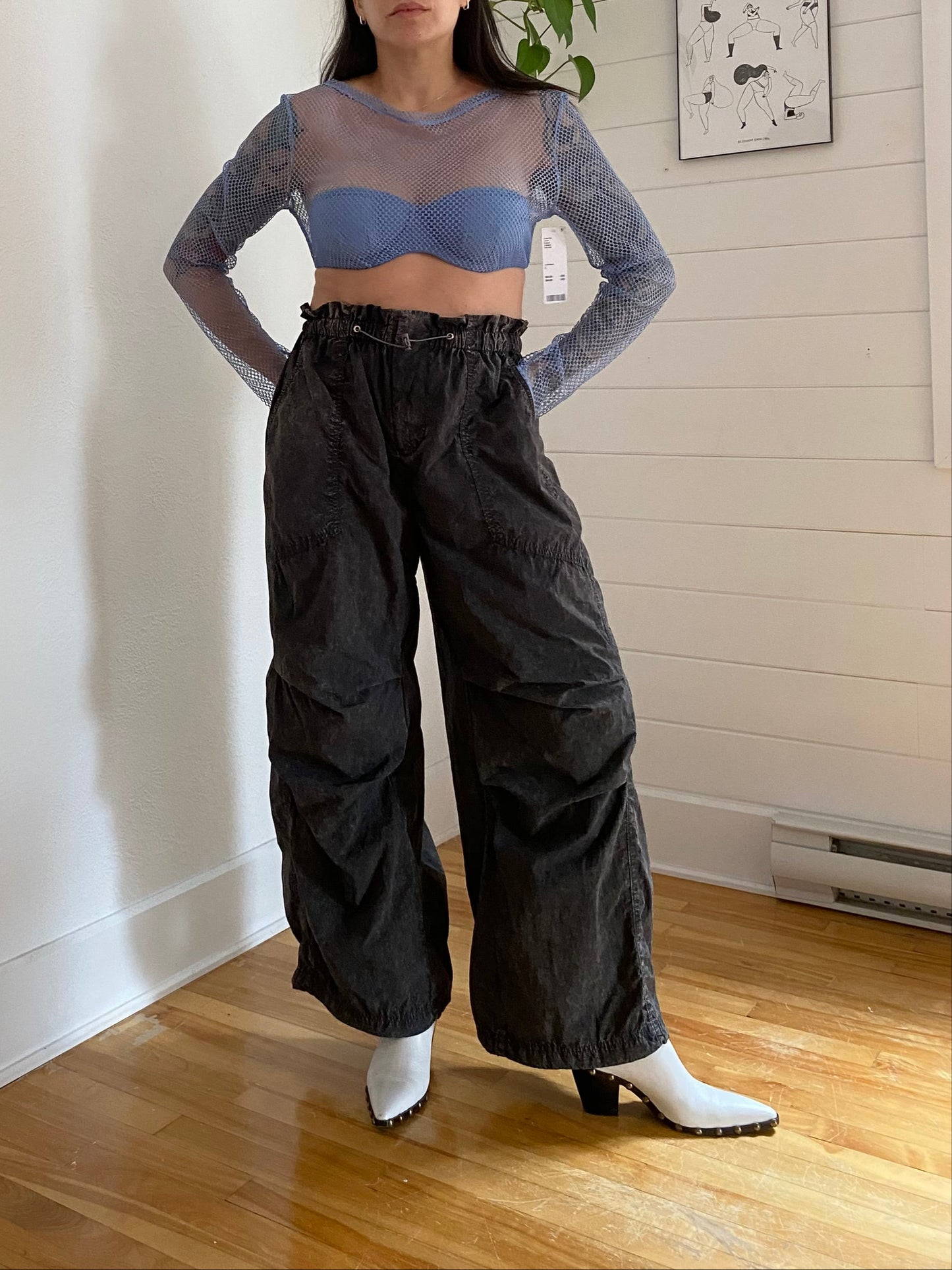 Pantalon parachute délavé à l'acide Urban Outfitters M/L