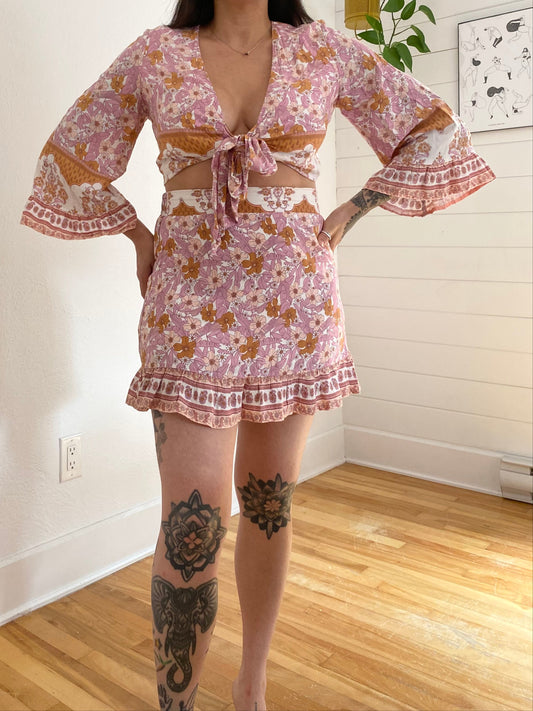 Ensemble floral rétro 2 pièces Altar'd State S/M