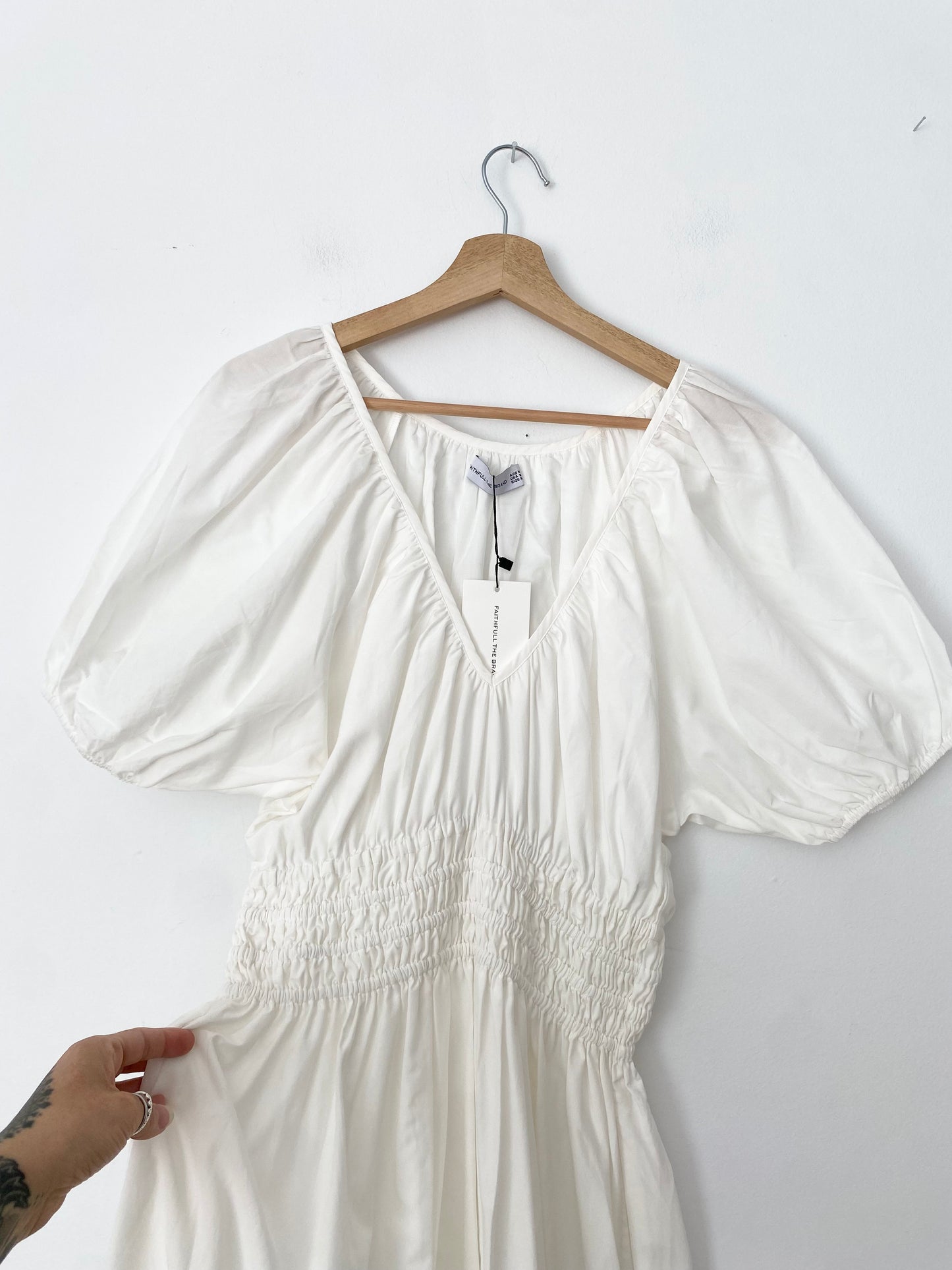 Faithfull the brand silk blend Teatro midi dress L/XL
