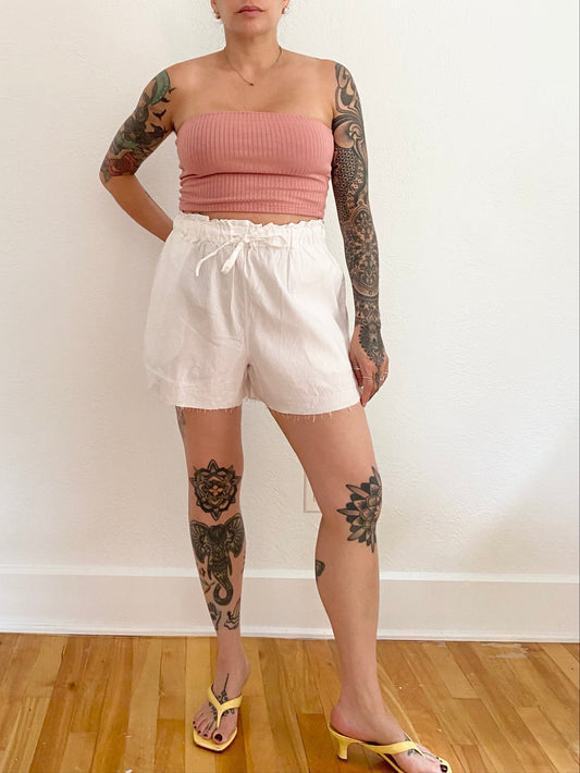 SHORE linen blend white shorts *Multiple sizes*