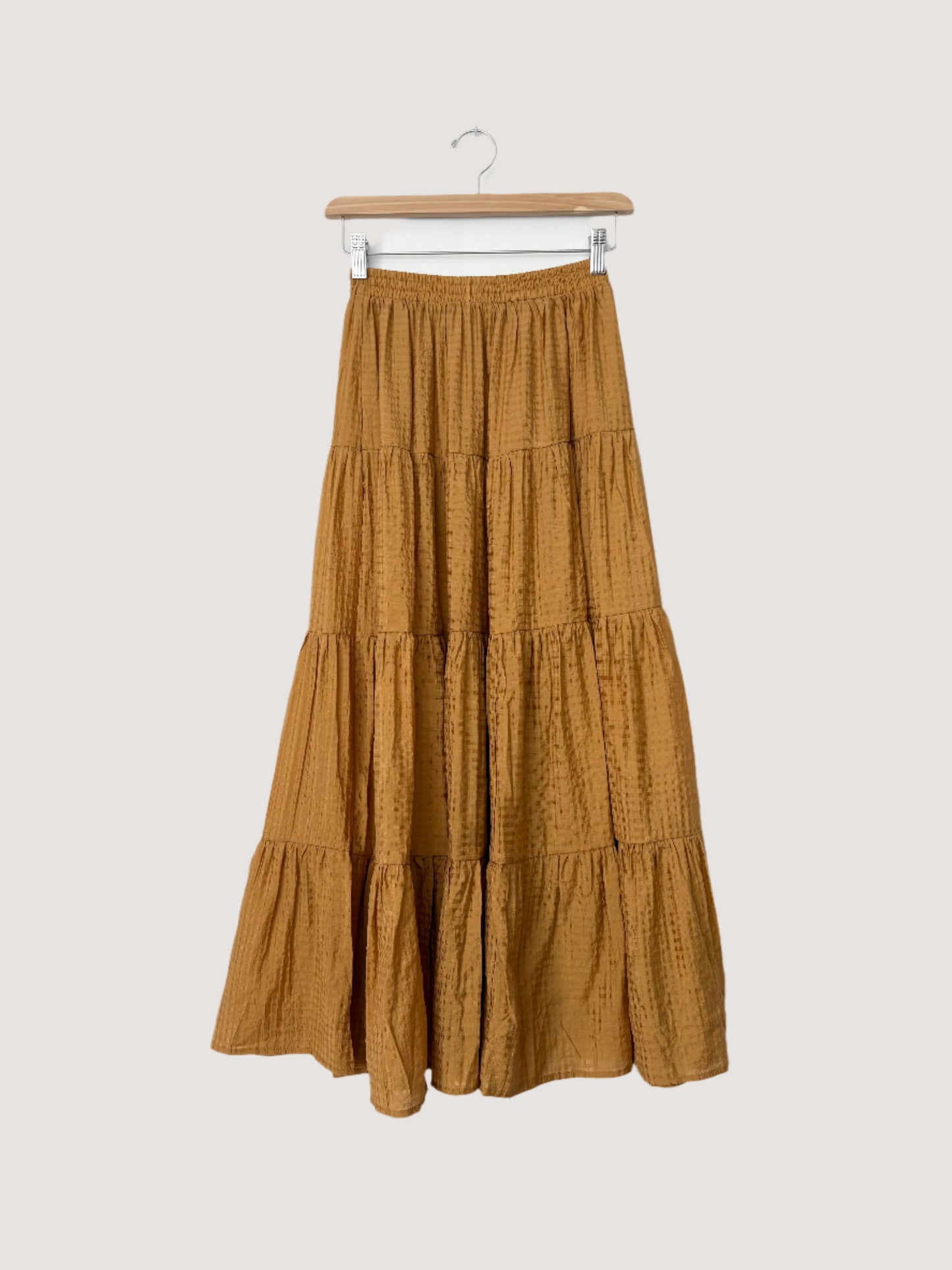 Moon river tiered maxi skirt XS