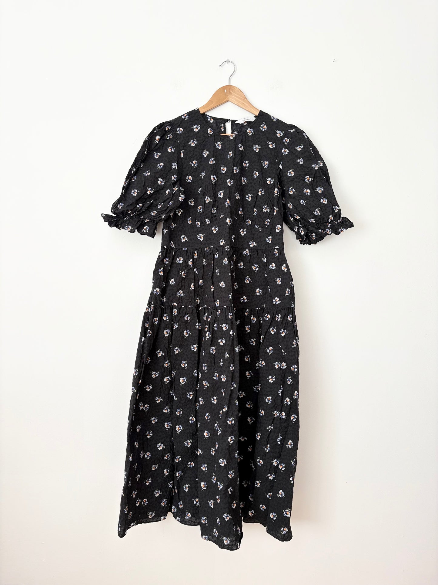 & Other stories floral puff sleeve midi dress Medium