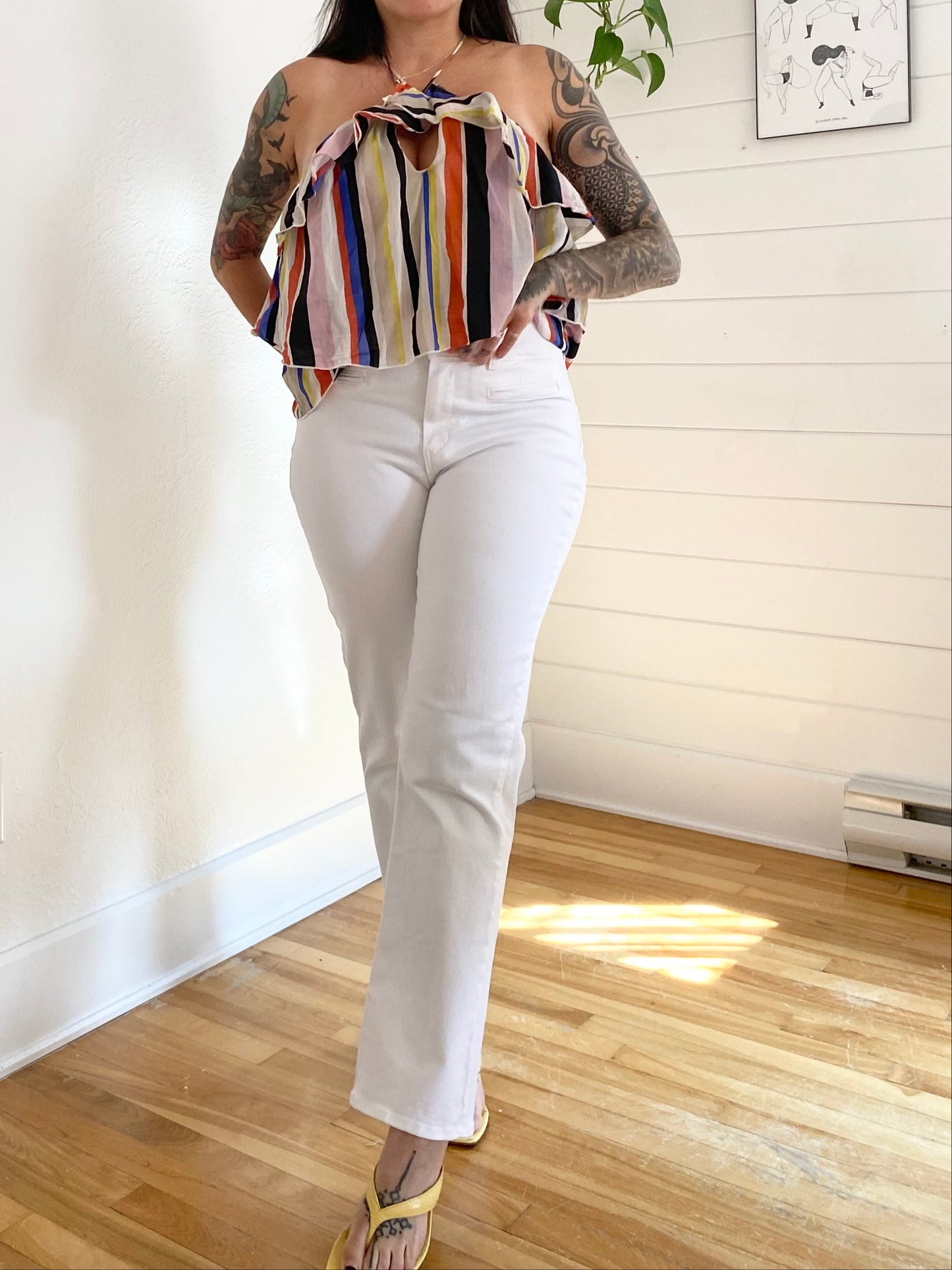 Jean évasé taille mi-haute PAIGE Claudine W31